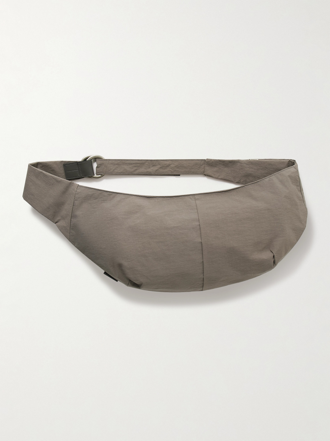 Master-piece Sash Leather-trimmed Coated-nylon Sling Bag In Gray