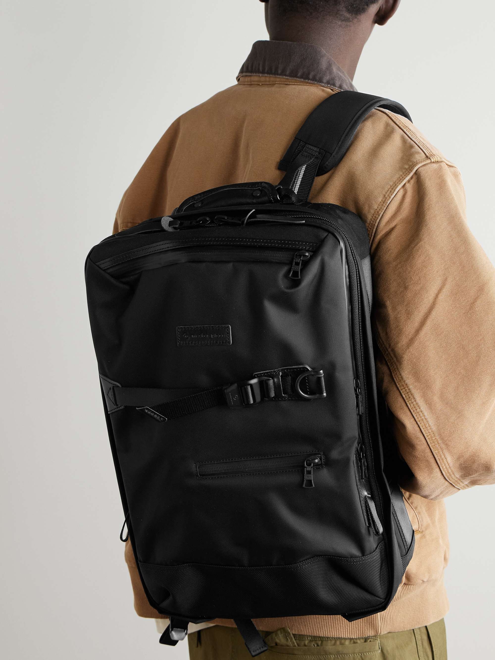 MASTER-PIECE Potential Leather and Webbing-Trimmed CORDURA® Backpack