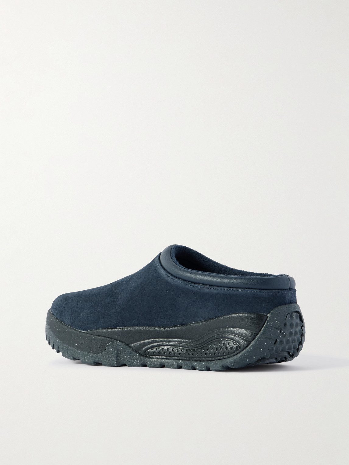 Nike Acg Rufus Leather-trimmed Suede Slip-on Sneakers In Blue