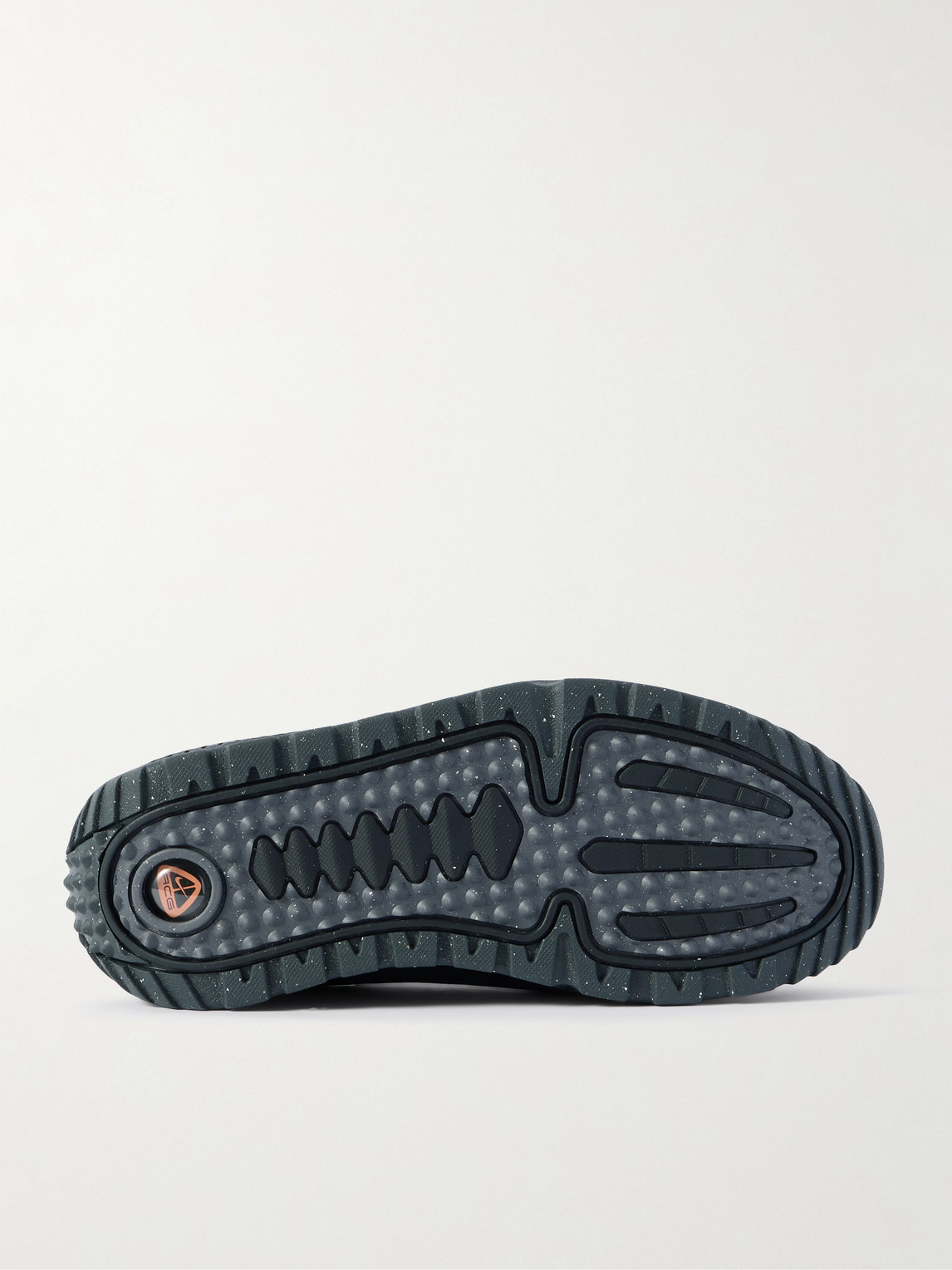 Nike Acg Rufus Leather-trimmed Suede Slip-on Sneakers In Blue