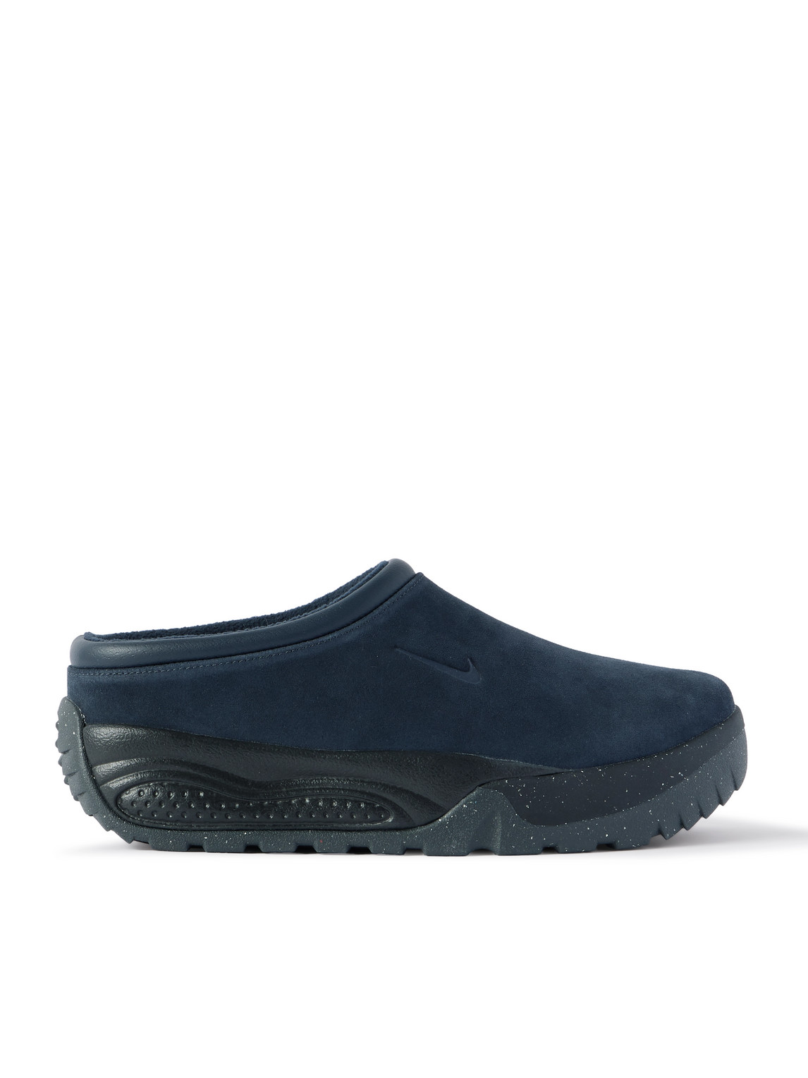 Nike Acg Rufus Leather-trimmed Suede Slip-on Sneakers In Blue