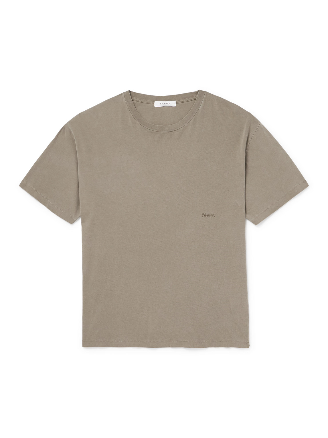 Frame Duo Fold Cotton T-shirt In Green