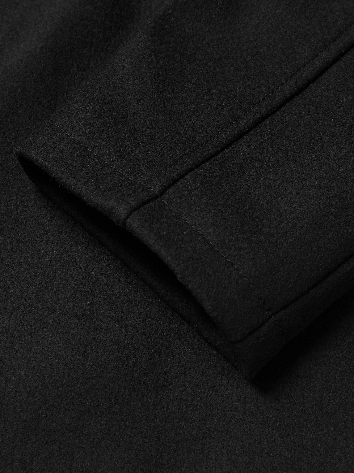 Frame Wool-felt Overshirt In Black