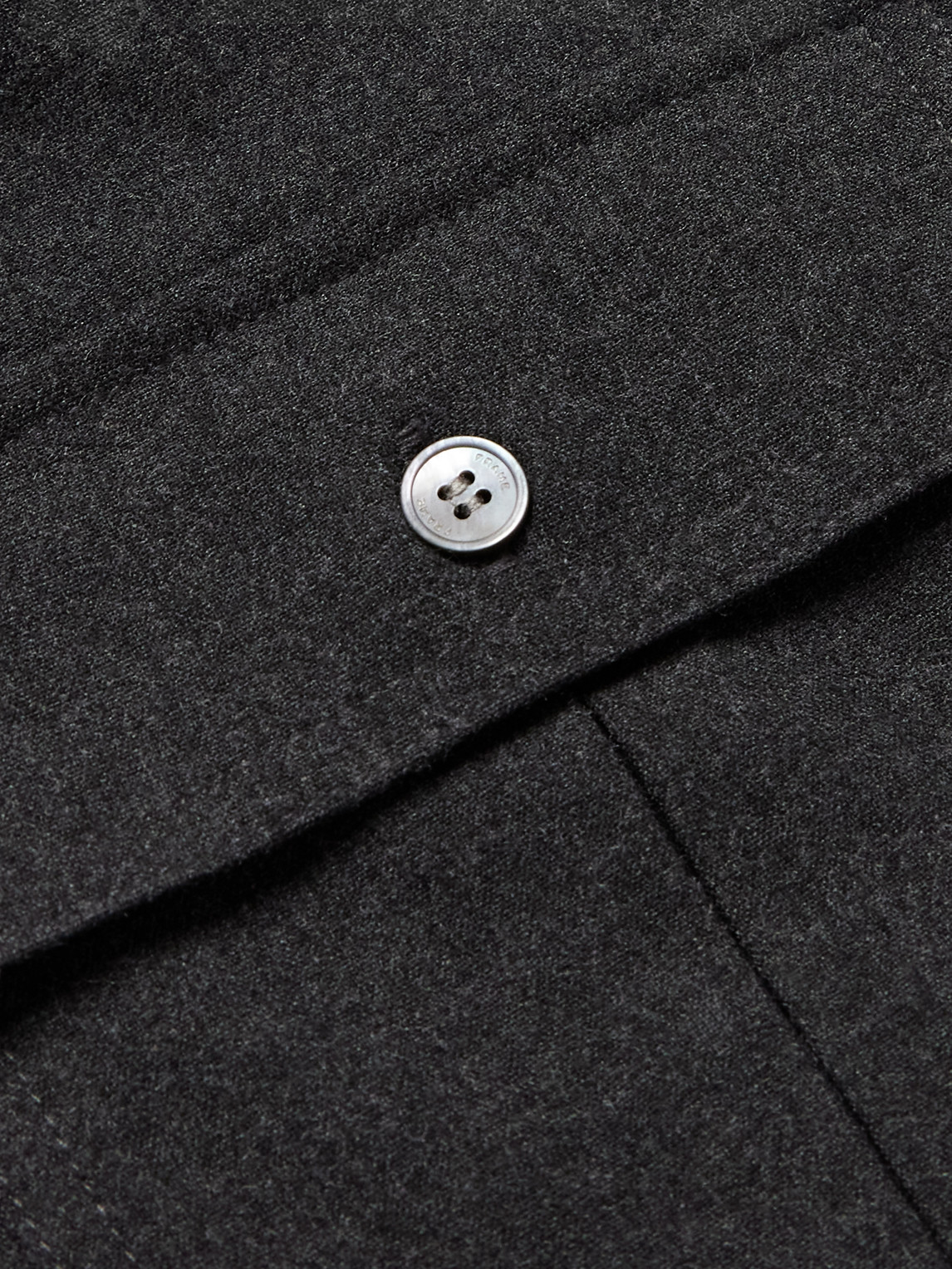 Frame Classic Stretch Flannel Button-up Shirt In Gray