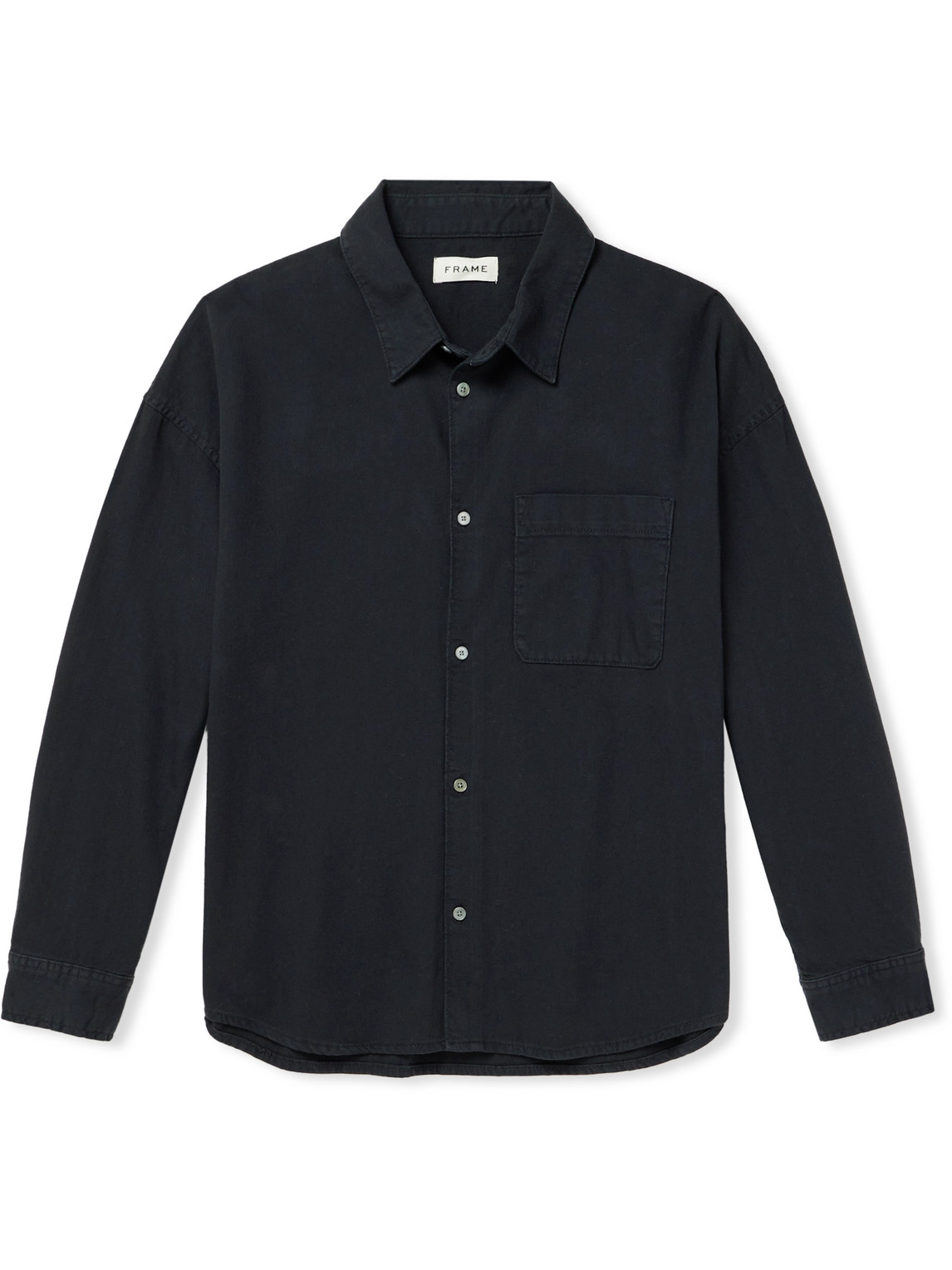 Frame Cotton-twill Shirt In Blue