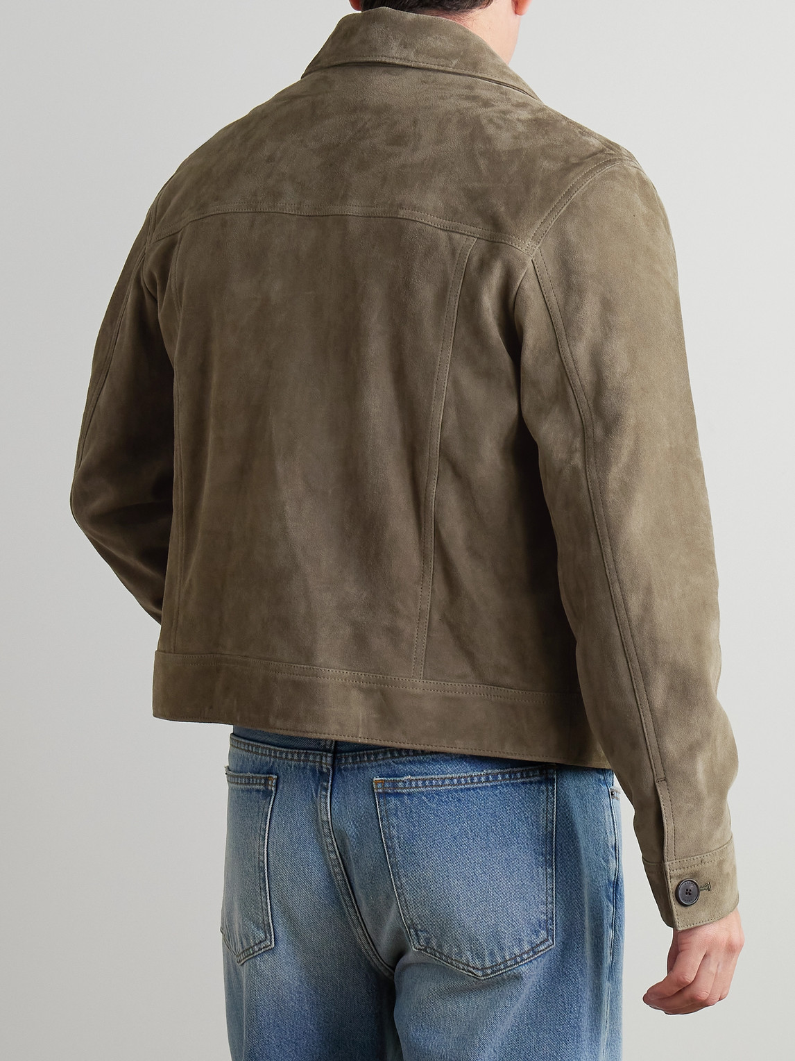 Shop Frame Suede Jacket In Green