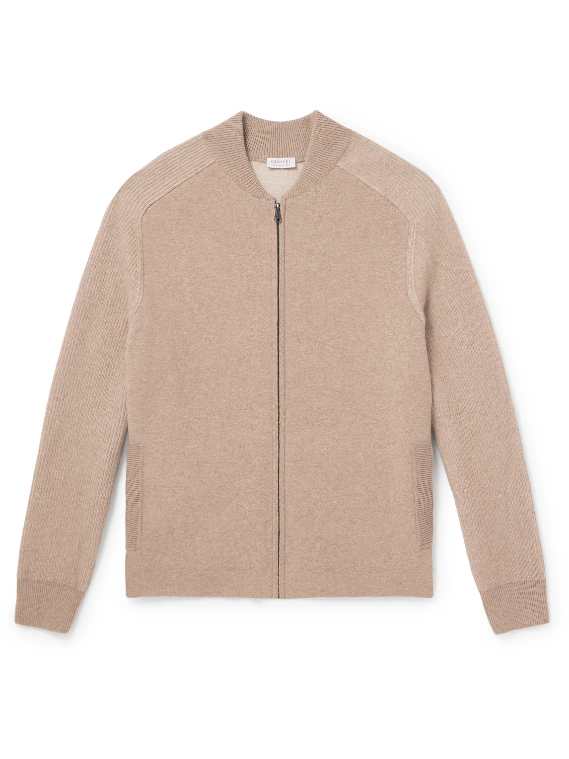 Ribbed Wool Bomber Jacket