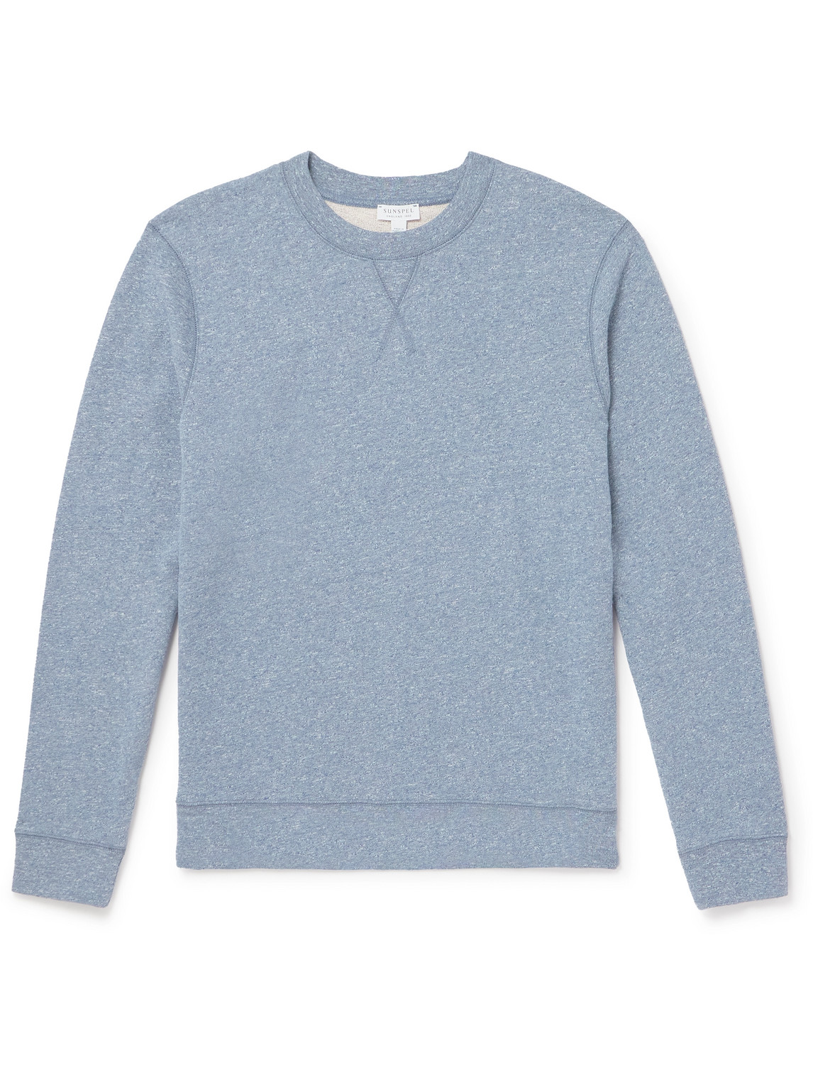 Sunspel Cotton-jersey Sweatshirt In Blue