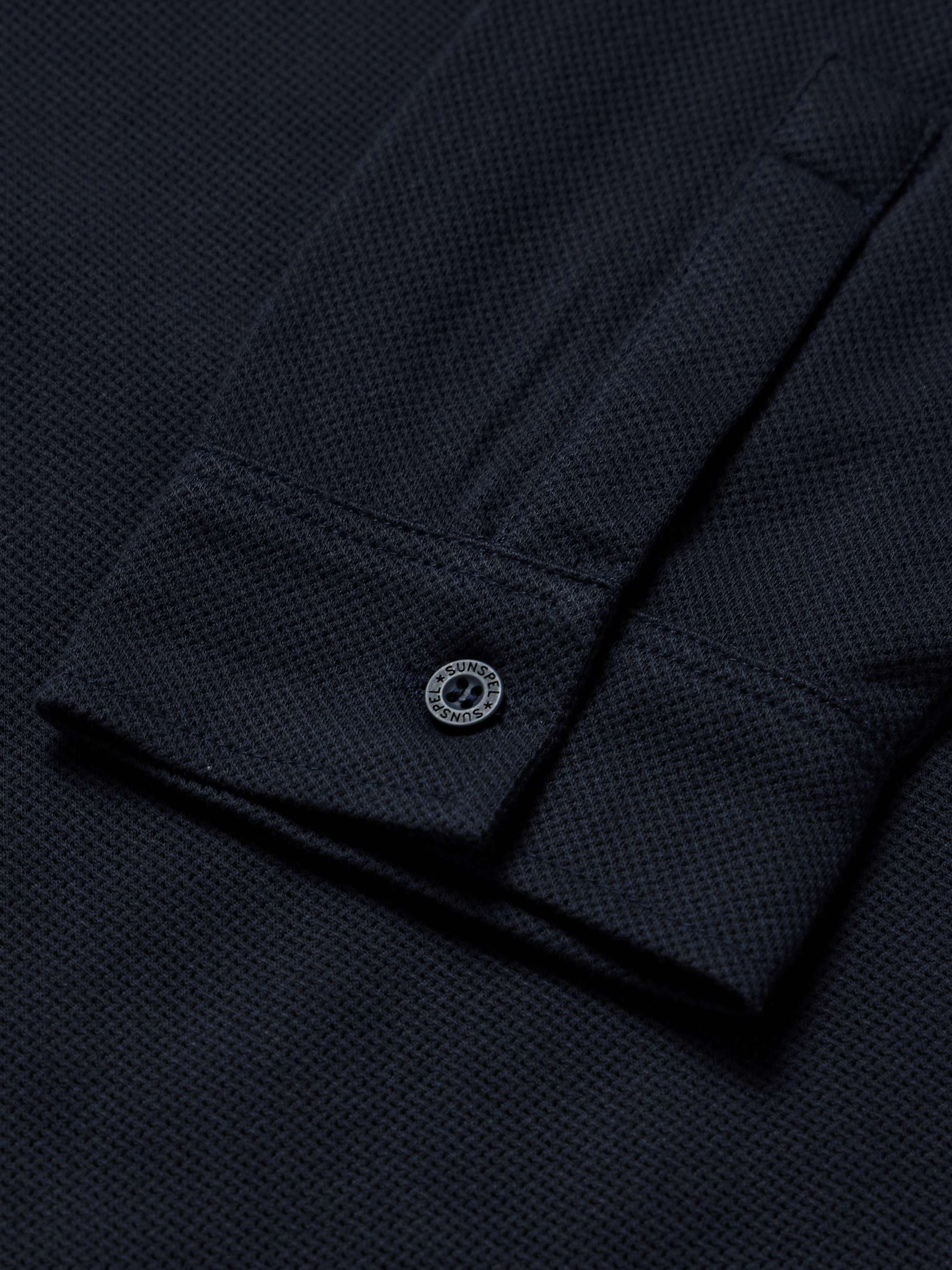 SUNSPEL Riviera Slim-Fit Cotton-Mesh Polo Shirt