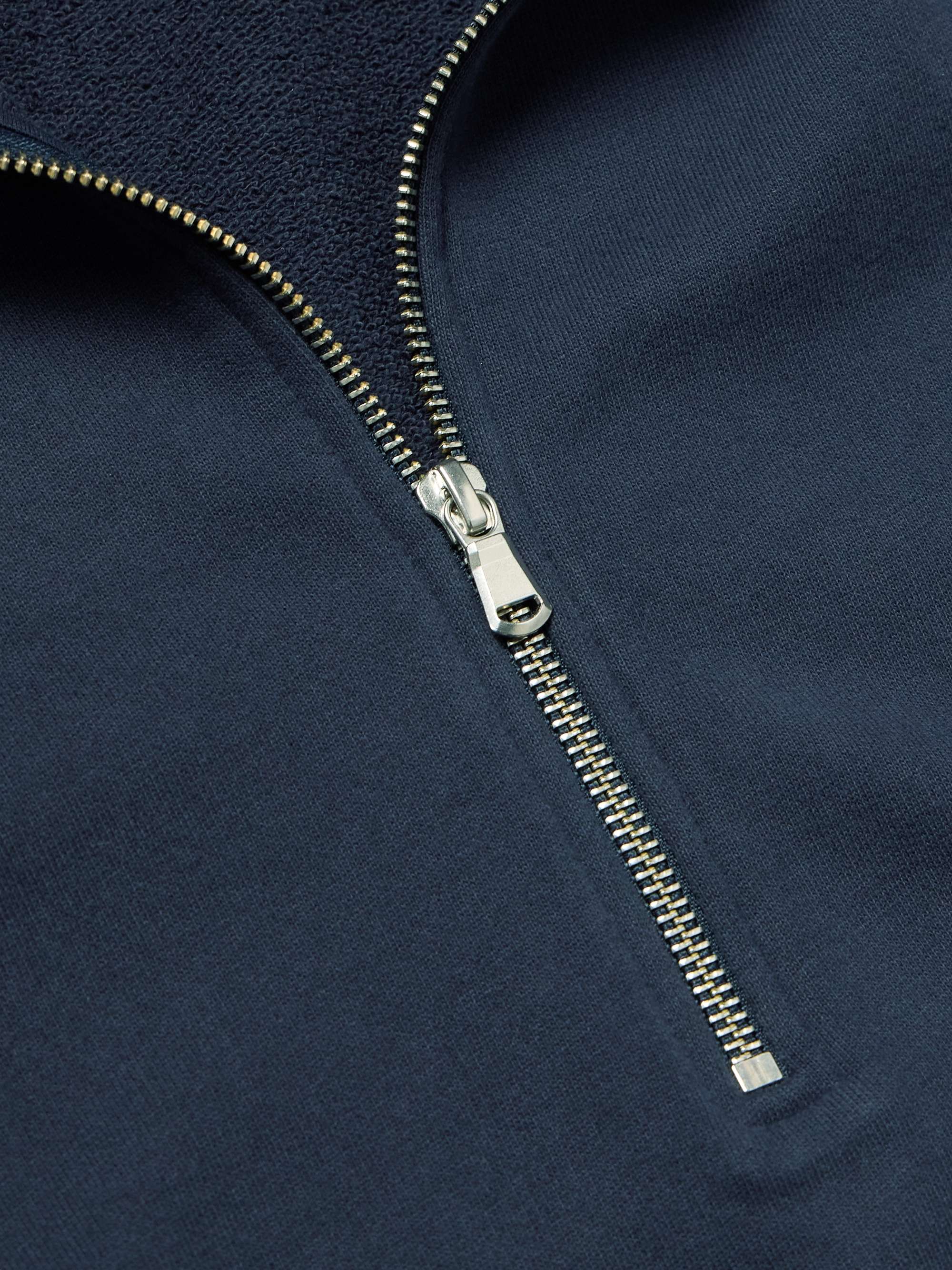 SUNSPEL Felpa in jersey di cotone con mezza zip