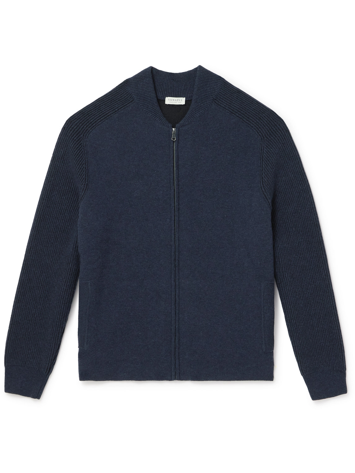 Ribbed Wool Bomber Jacket