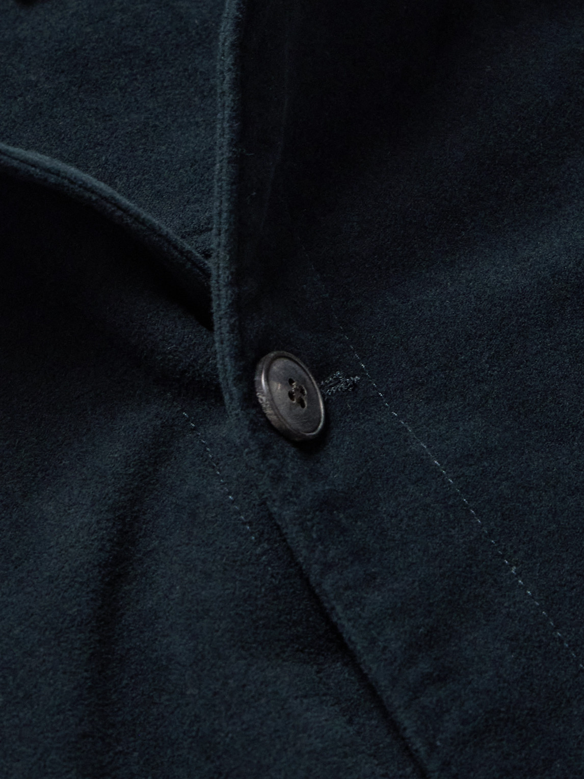 Sunspel Navy Spread Collar Cardigan In Blue