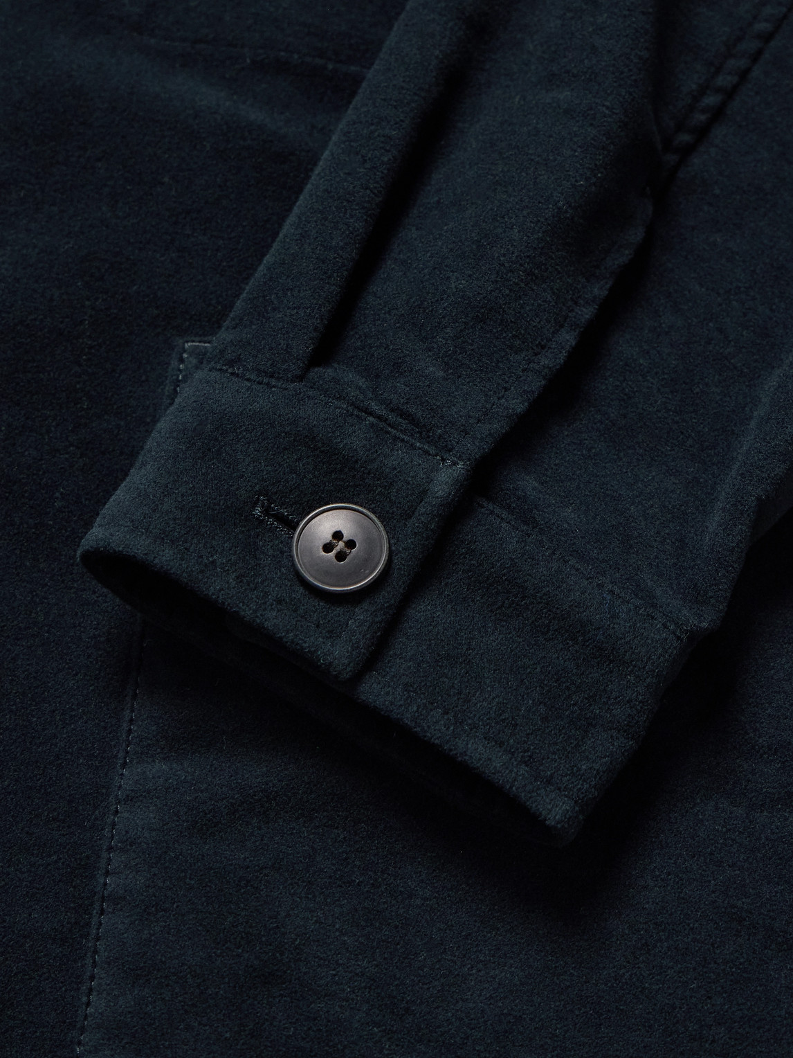 Sunspel Navy Spread Collar Cardigan In Blue