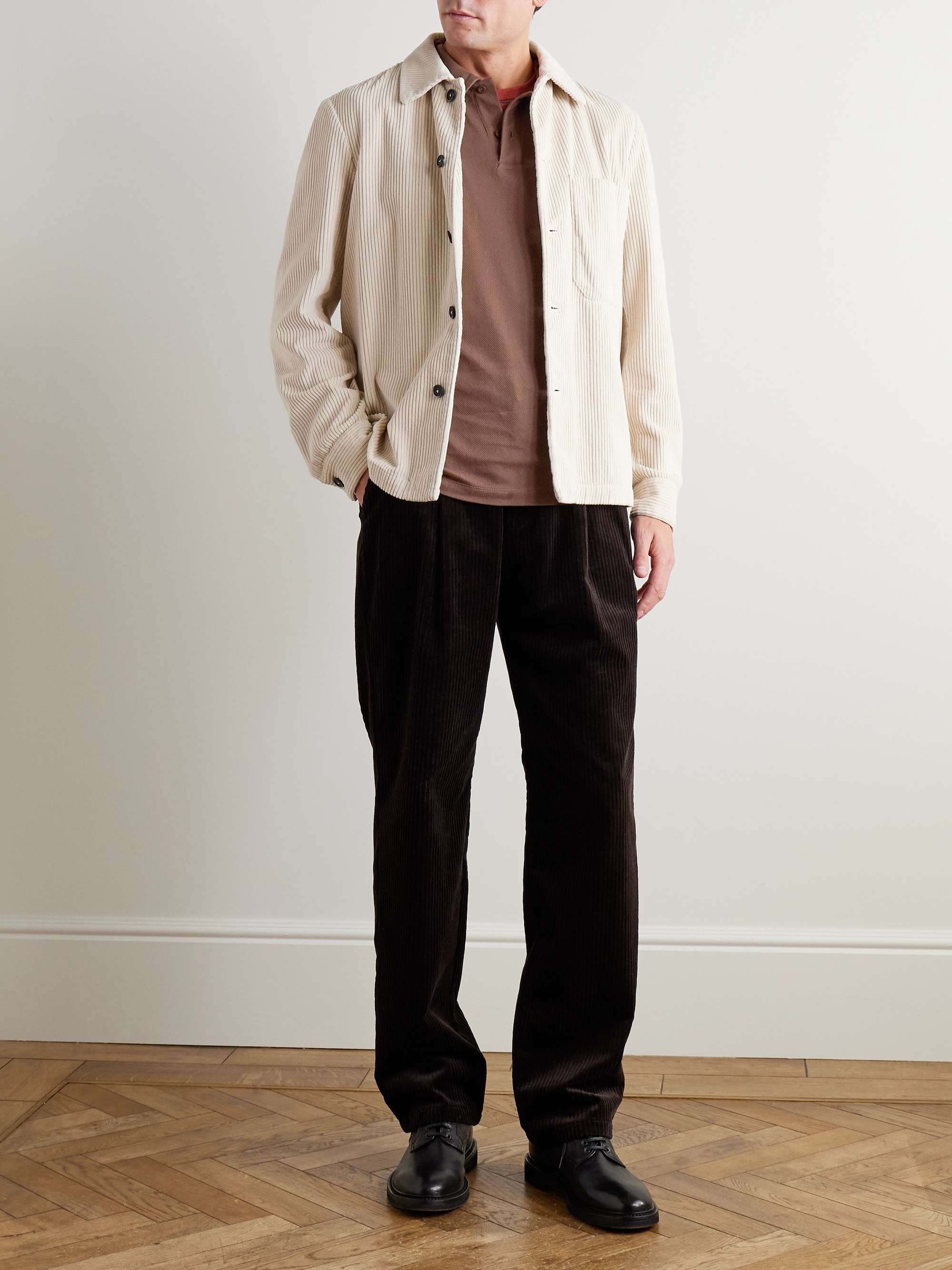 SUNSPEL Riviera Slim-Fit Cotton-Mesh Polo Shirt