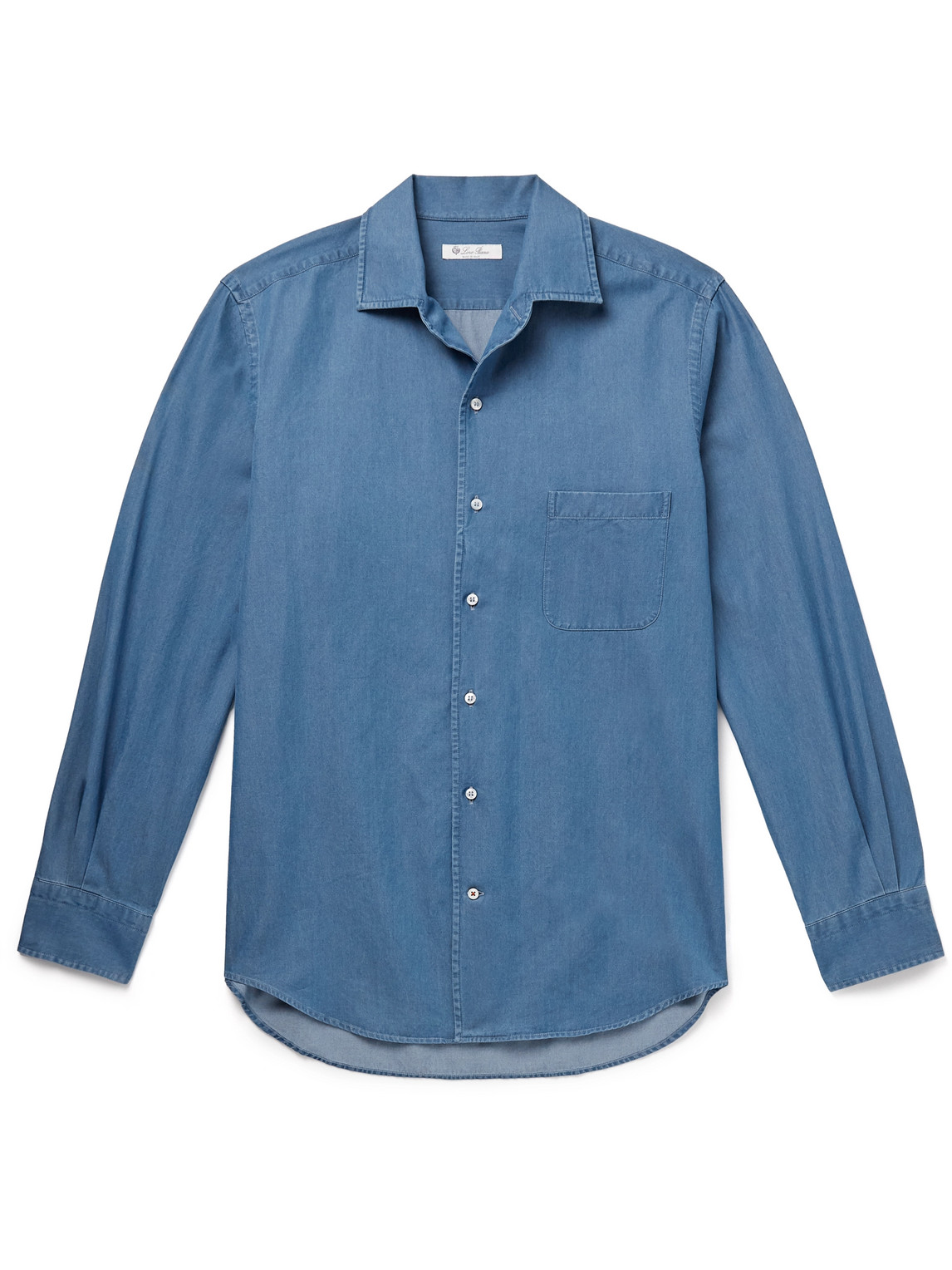 Loro Piana André Cotton-chambray Shirt In Blue