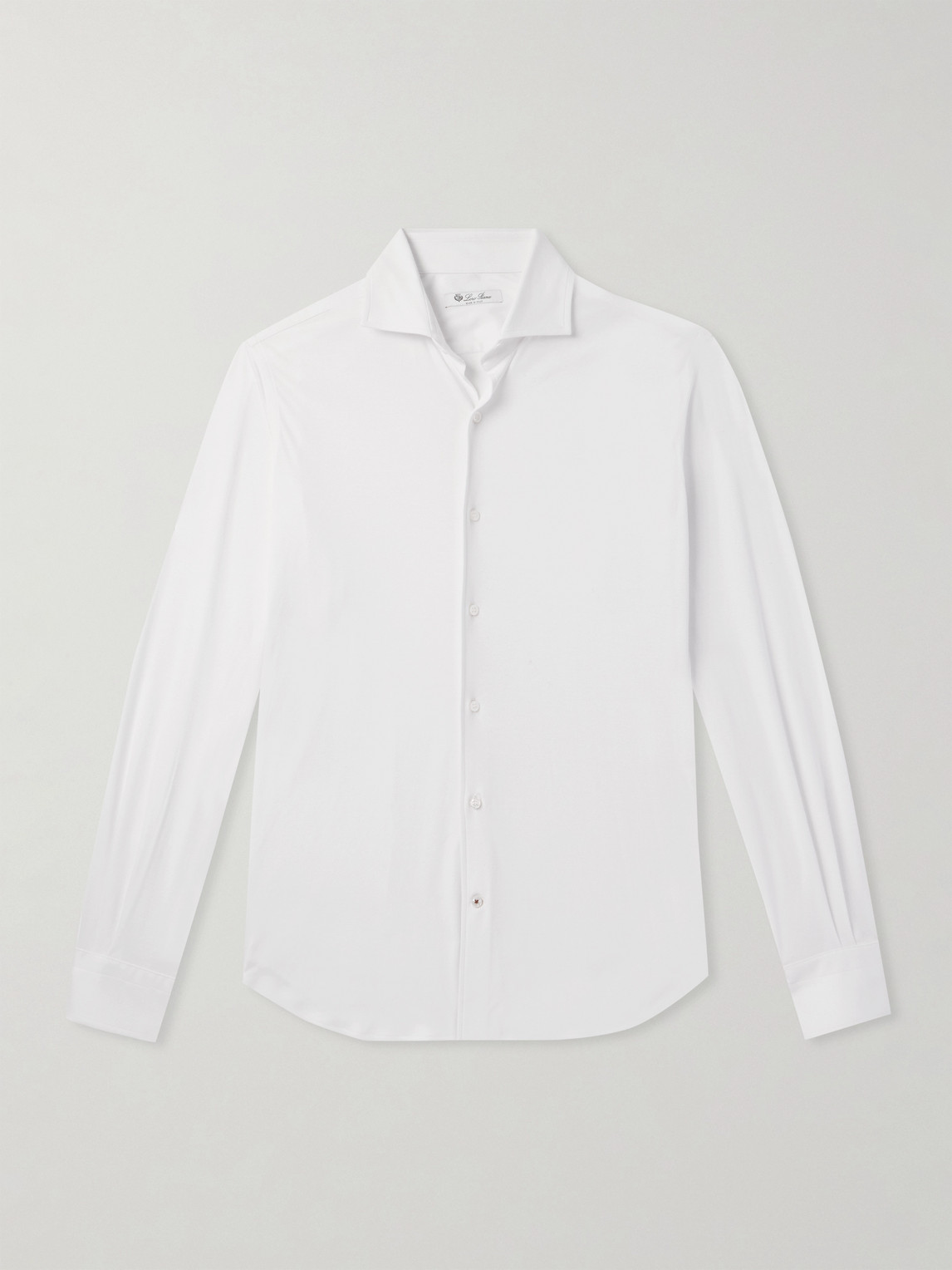 Loro Piana Andrew Cutaway-Collar Cotton-Jersey hirt - Men