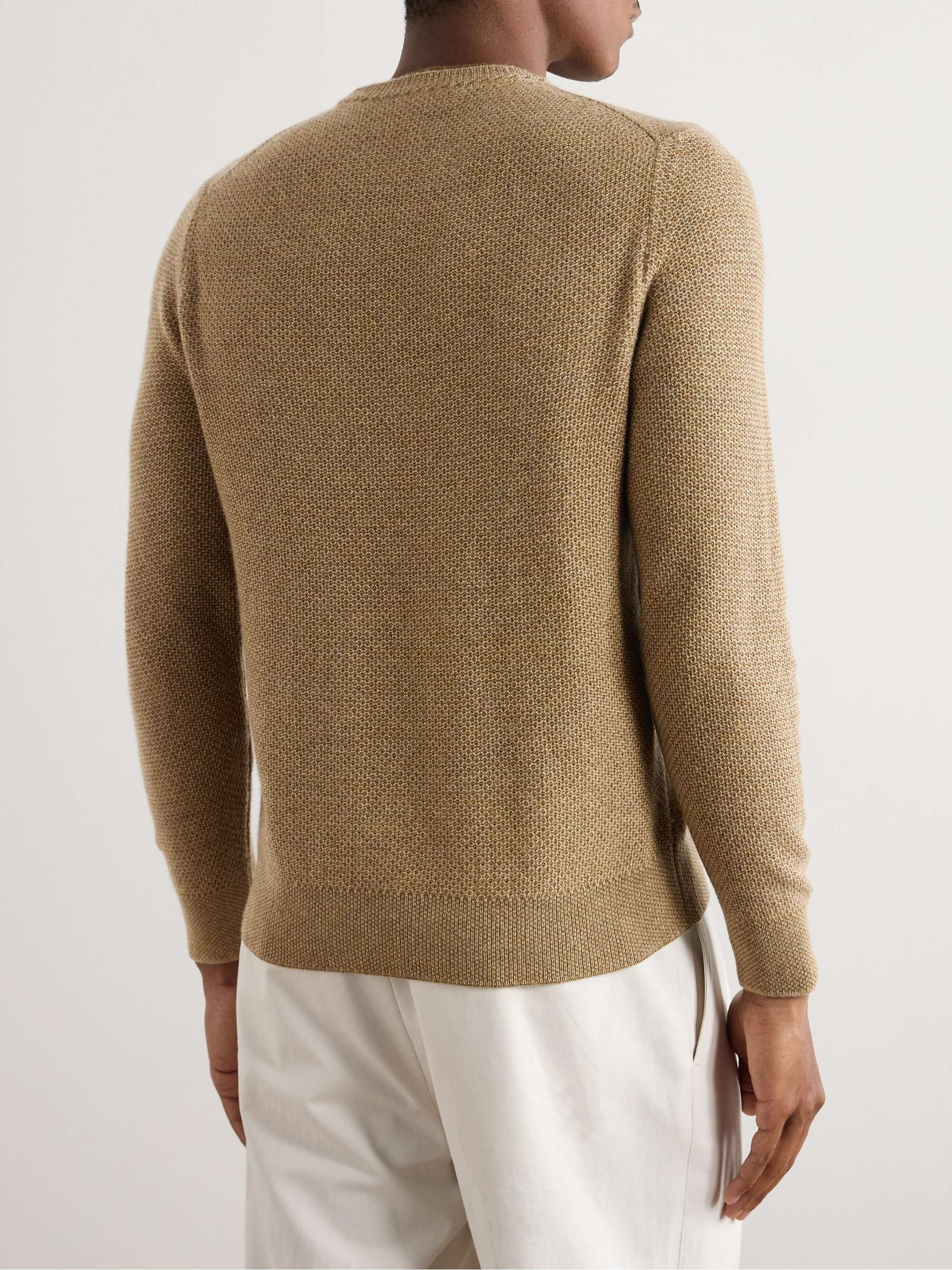 LORO PIANA 시티 버즈아이 베이비 캐시미어 스웨터