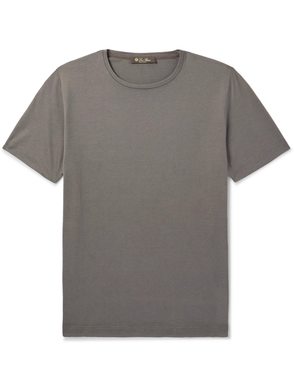 Loro Piana Silk And Cotton-blend T-shirt In Gray