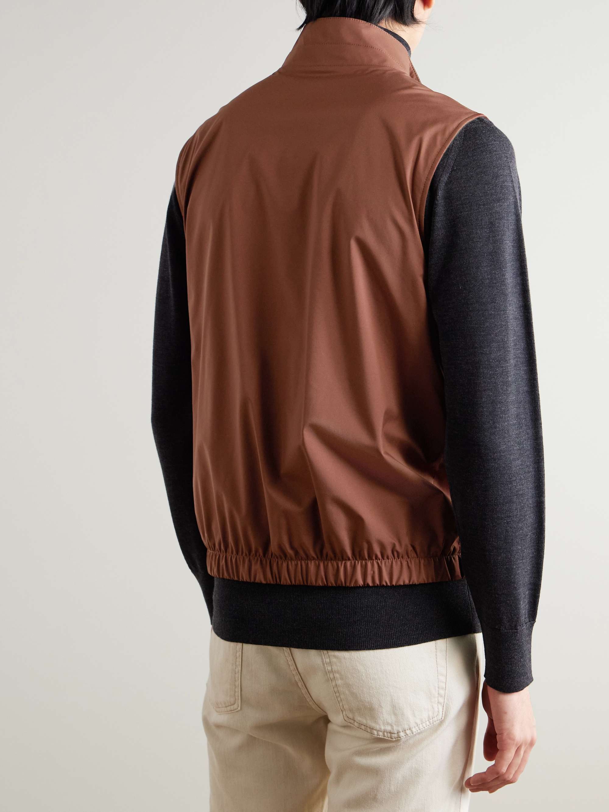 LORO PIANA Reversible Storm System Shell and Super Wish Virgin Wool Gilet