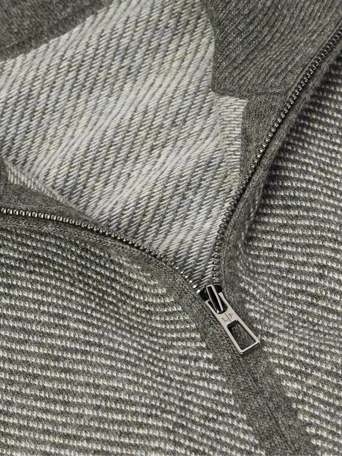 Loro Piana Roadster Cashmere Half-zip Sweater In Gray