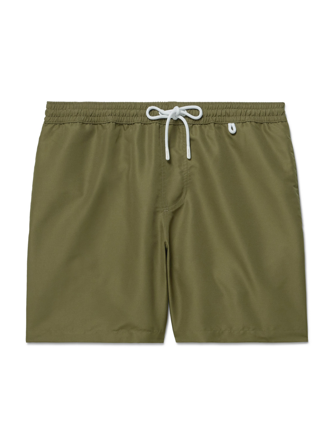 Loro Piana Bay Straight-leg Mid-length Swim Shorts In Green
