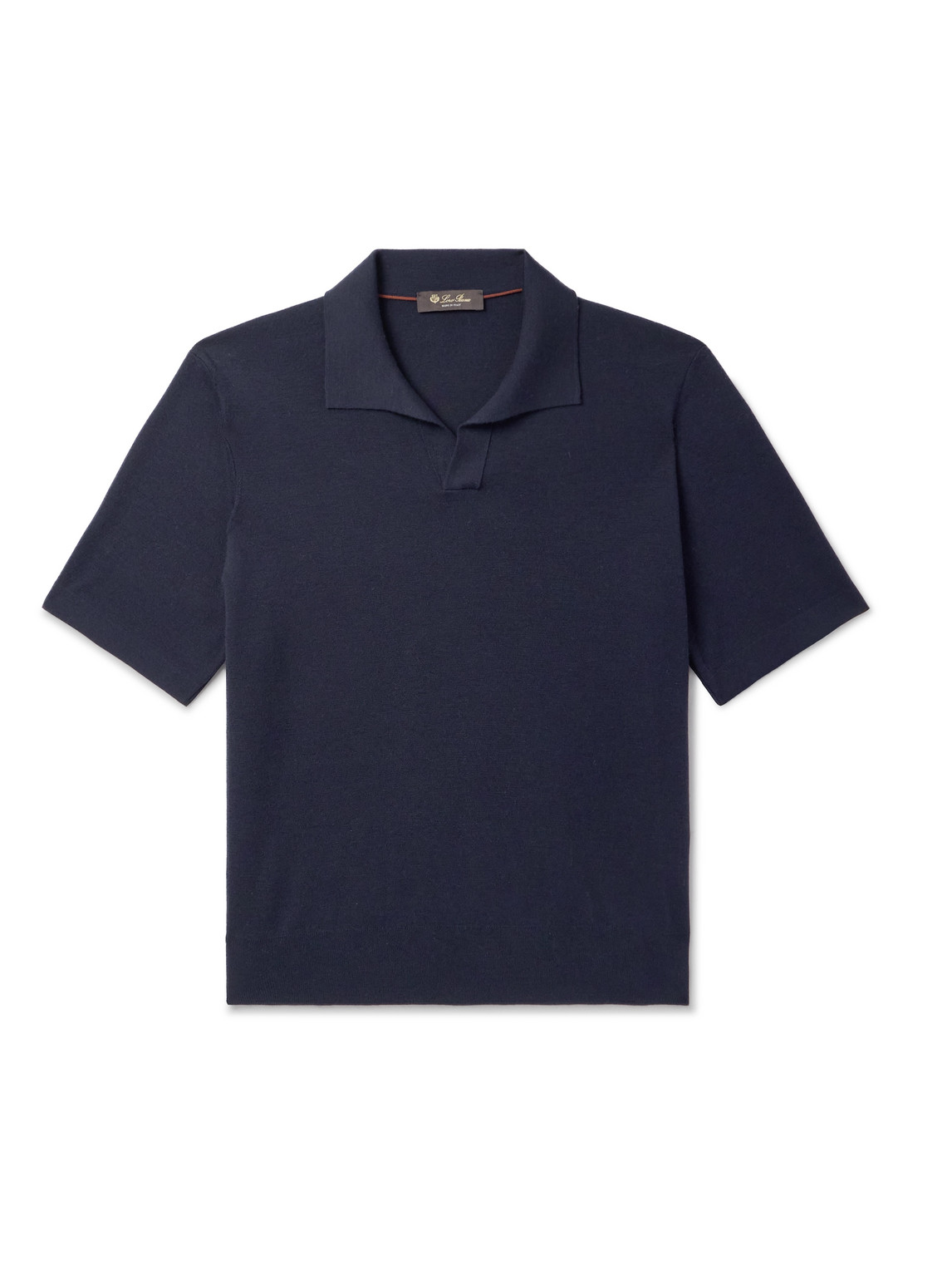 Loro Piana Wish® Wool Polo Shirt In Blue