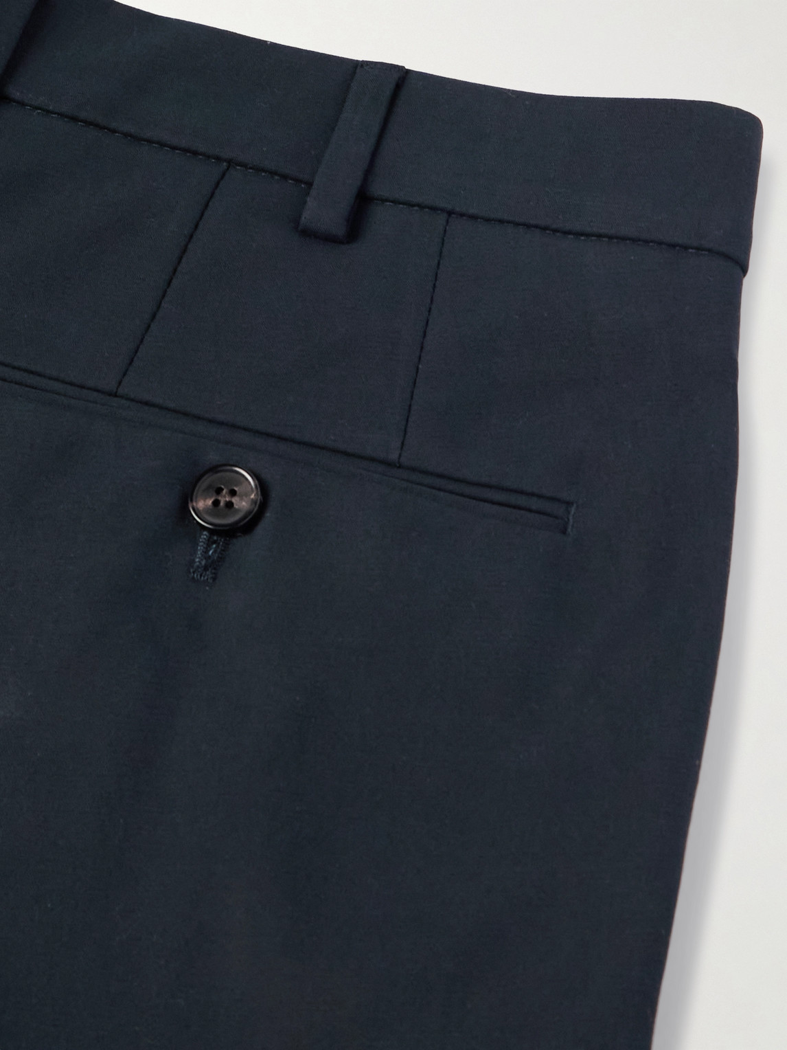 Loro Piana Carlo Hyannis Tapered Cotton-blend Trousers In Blue