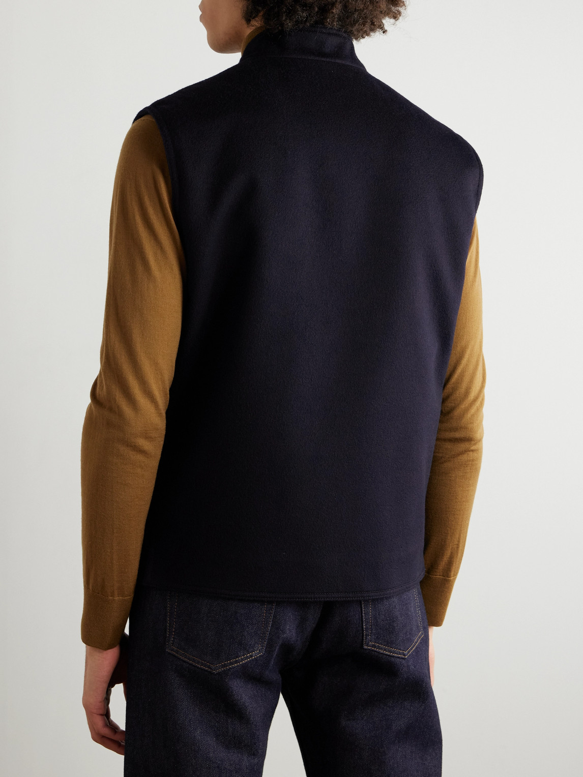 Loro Piana Storm System Cashmere-felt Gilet In Blue