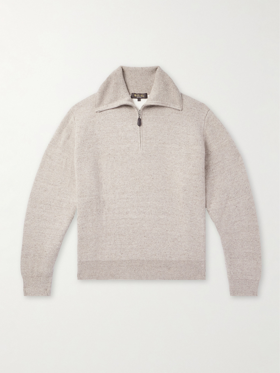 Loro Piana Linen and Cashmere-Blend Zip-Up Sweateren