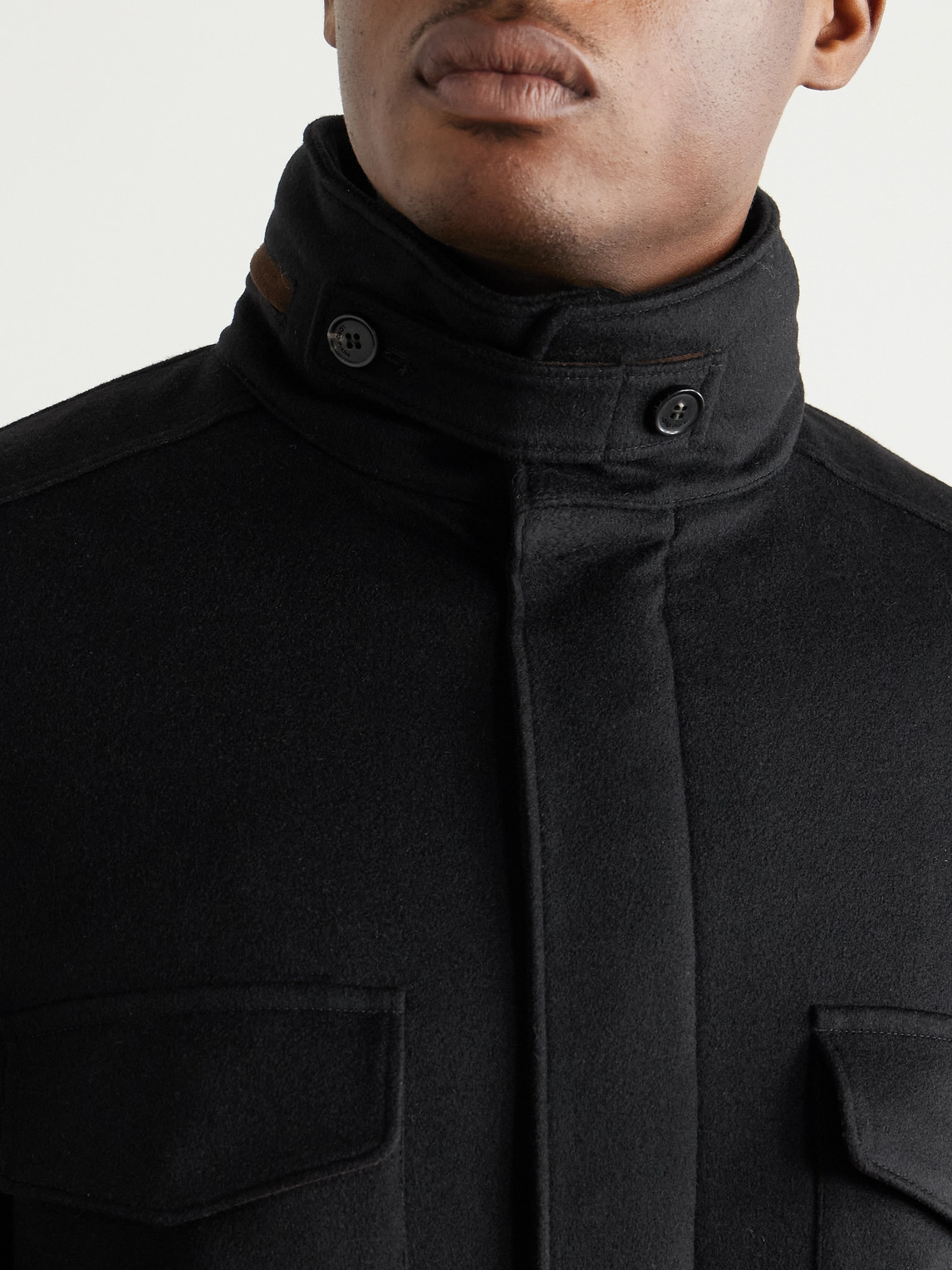 LORO PIANA TRAVELLER PADDED RAIN SYSTEM® CASHMERE FIELD JACKET