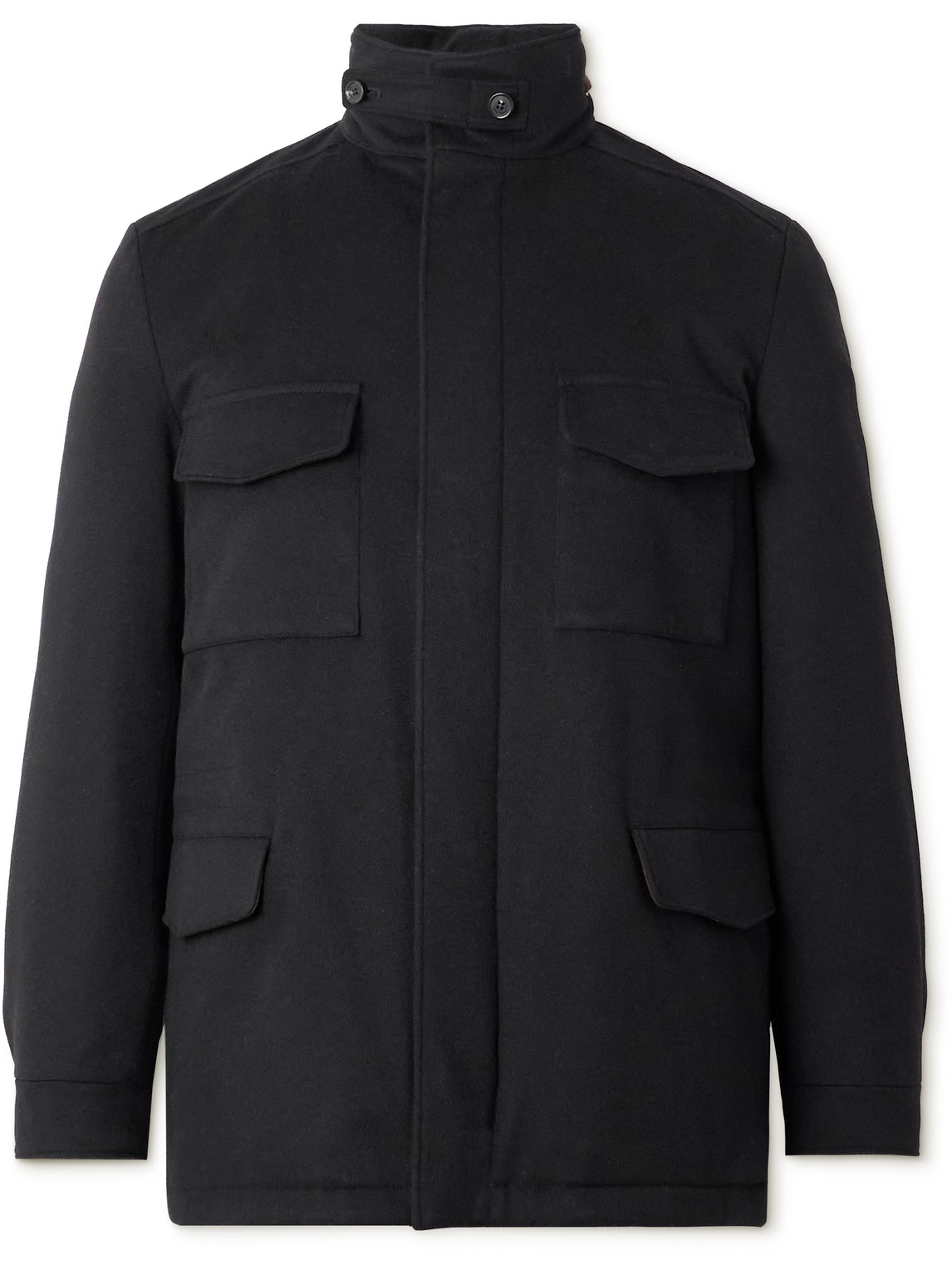 Shop Loro Piana Traveller Padded Rain System® Cashmere Field Jacket In Black
