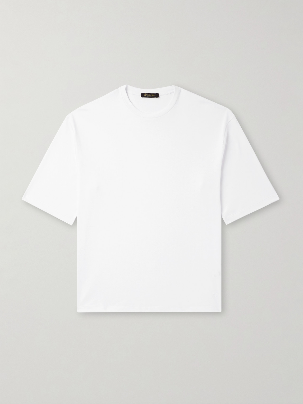 Loro Piana Silk And Cotton-blend Jersey T-shirt In White
