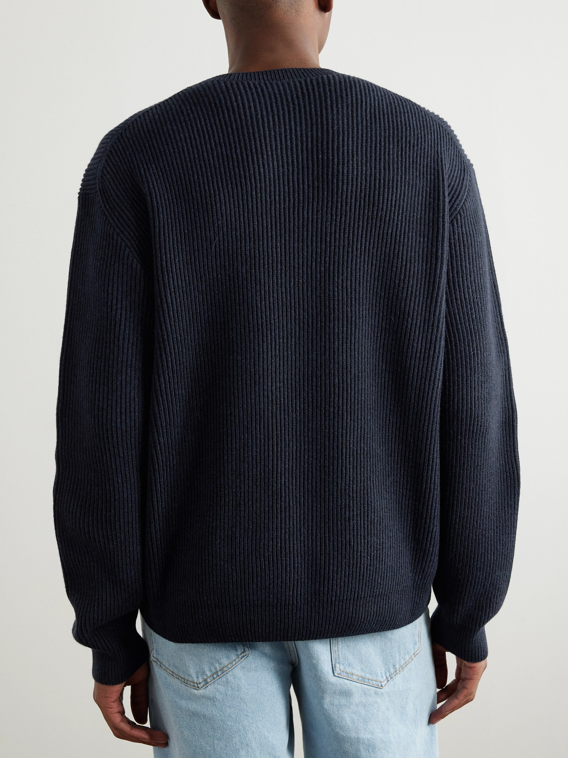  Loro Piana - Fobello Ribbed Cashmere Sweater - Men - Blue - S 