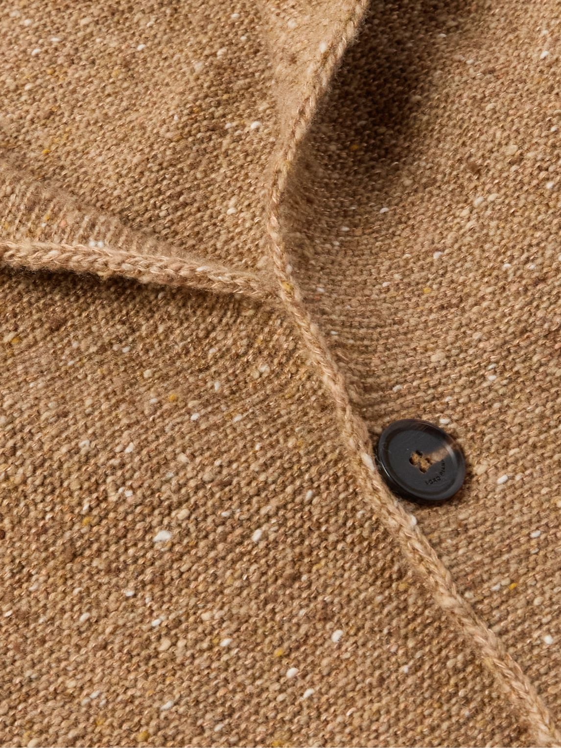 LOROPIANA 세르본니오 캐시미어 리넨 혼합 트위드 가디건