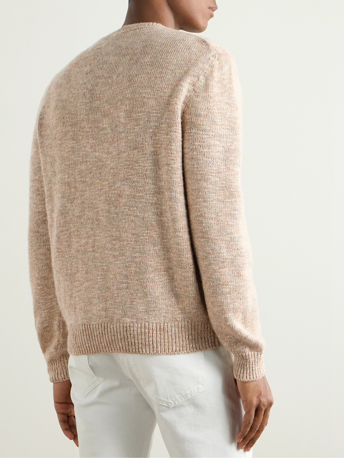 Loro Piana Silk, Cashmere And Linen-blend Sweater In Neutrals