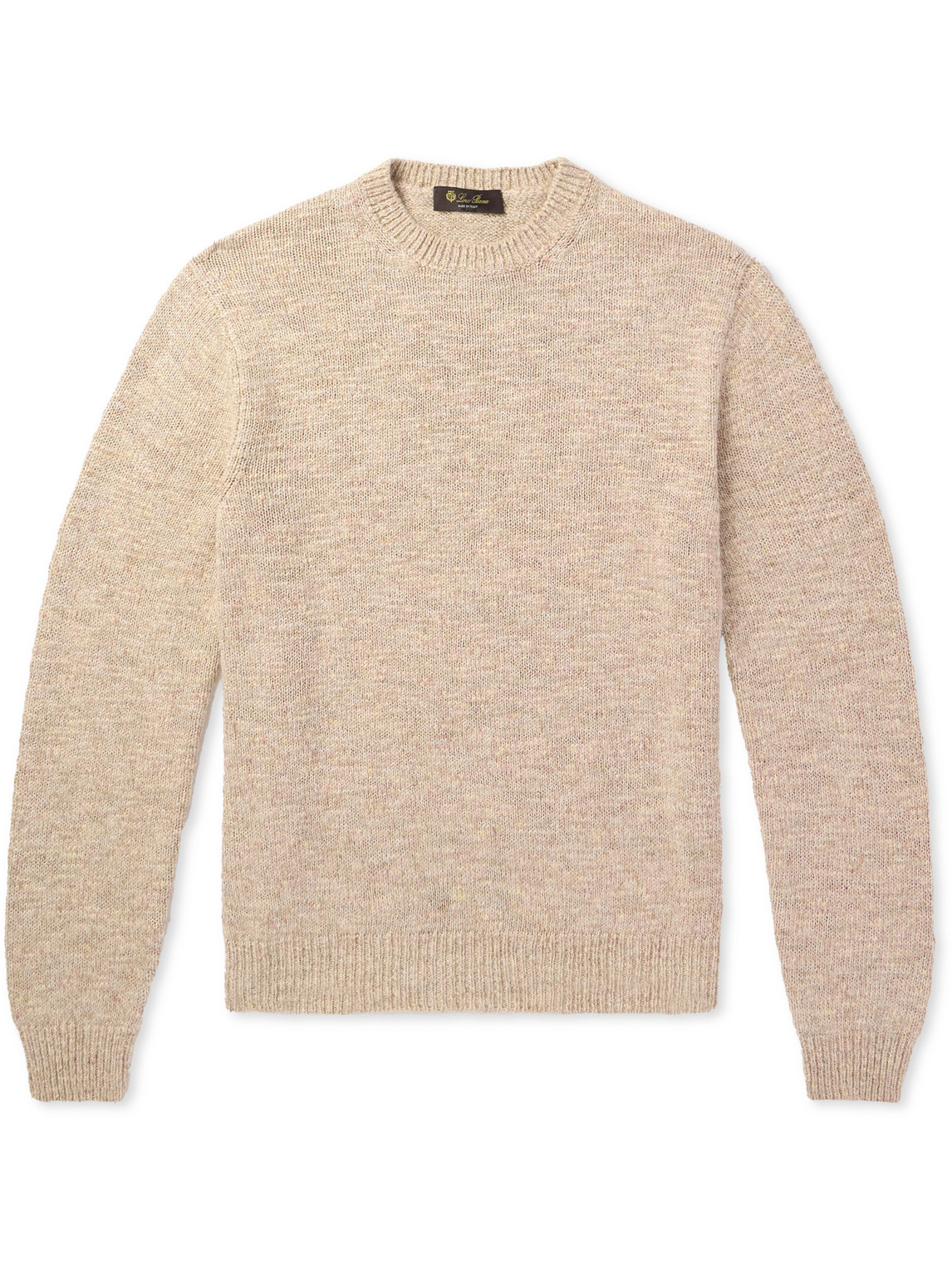 Loro Piana Silk, Cashmere And Linen-blend Sweater In Neutrals