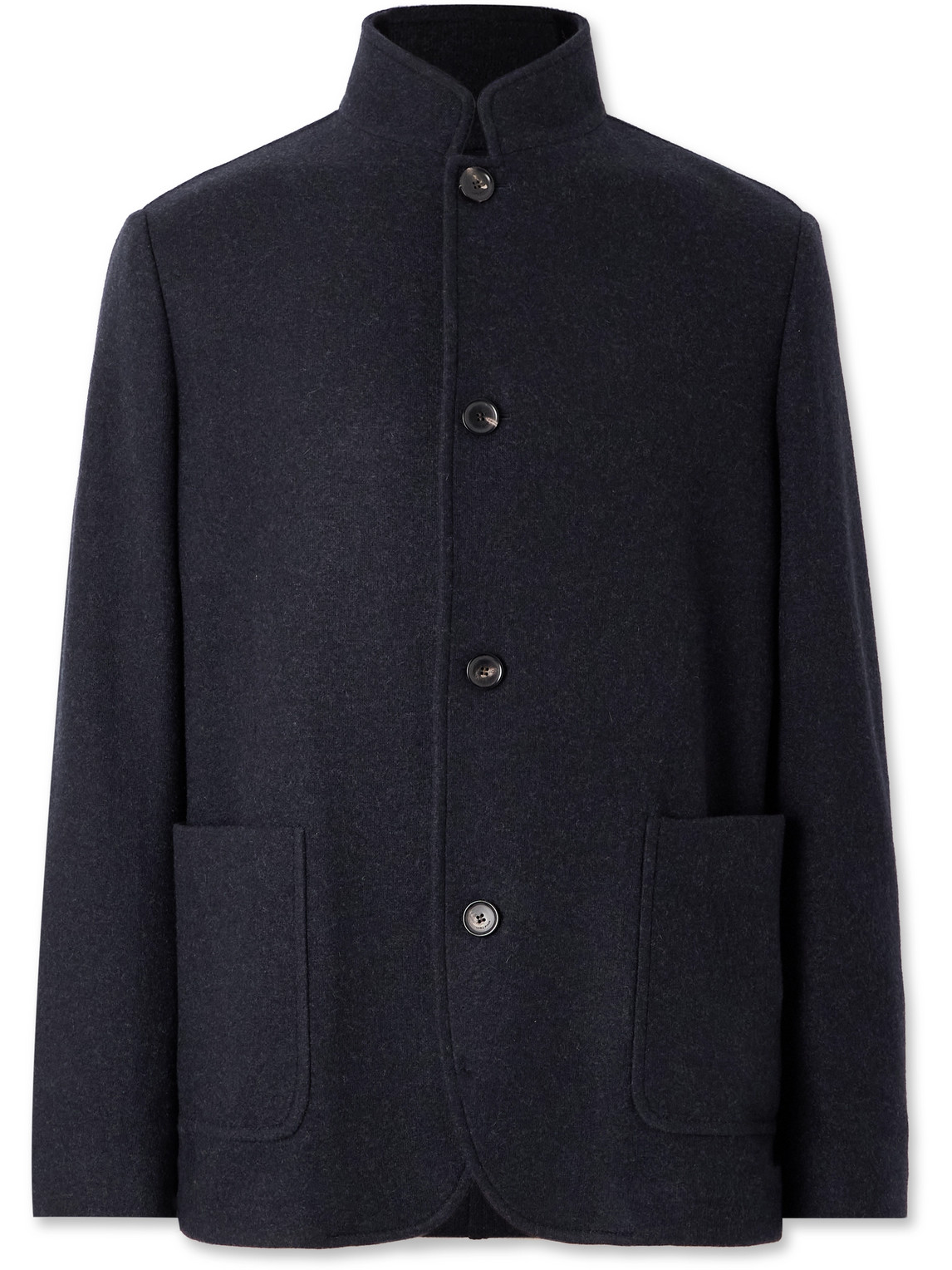 Spagna Nehru-Collar Unstructured Cashmere-Blend Jersey Suit Jacket