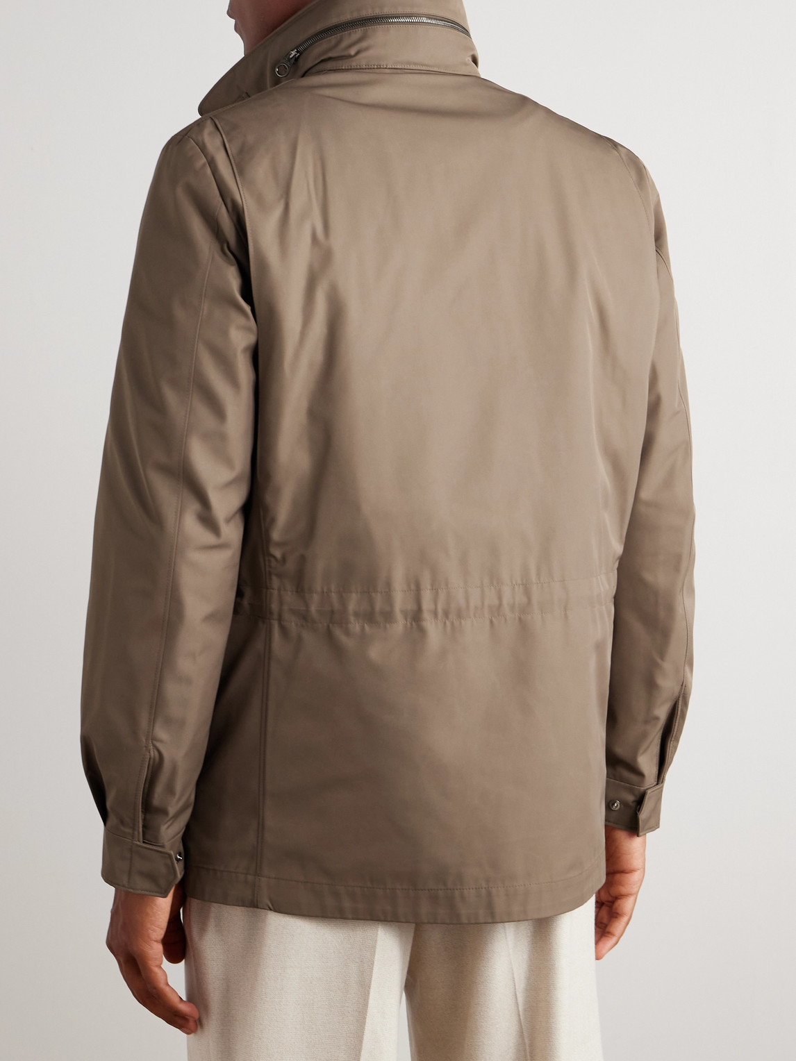 Loro Piana Traveller Slim-fit Shell Jacket In Brown
