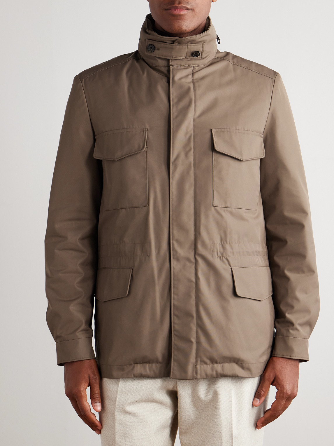 Loro Piana Traveller Slim-fit Shell Jacket In Brown