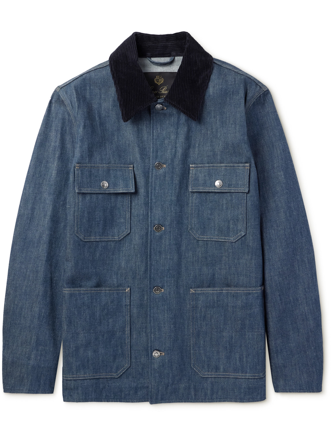 Conley Corduroy-Trimmed Austin Denim Jacket