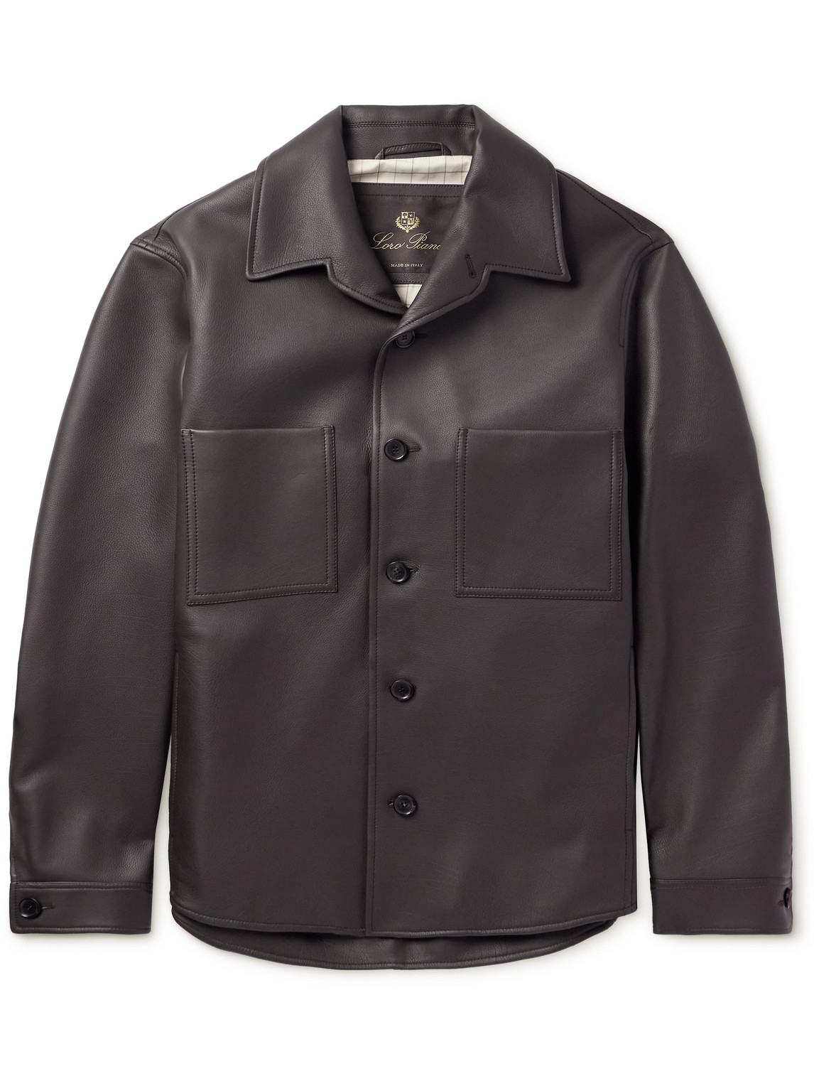 Evandro Full Grain Leather Overshirt