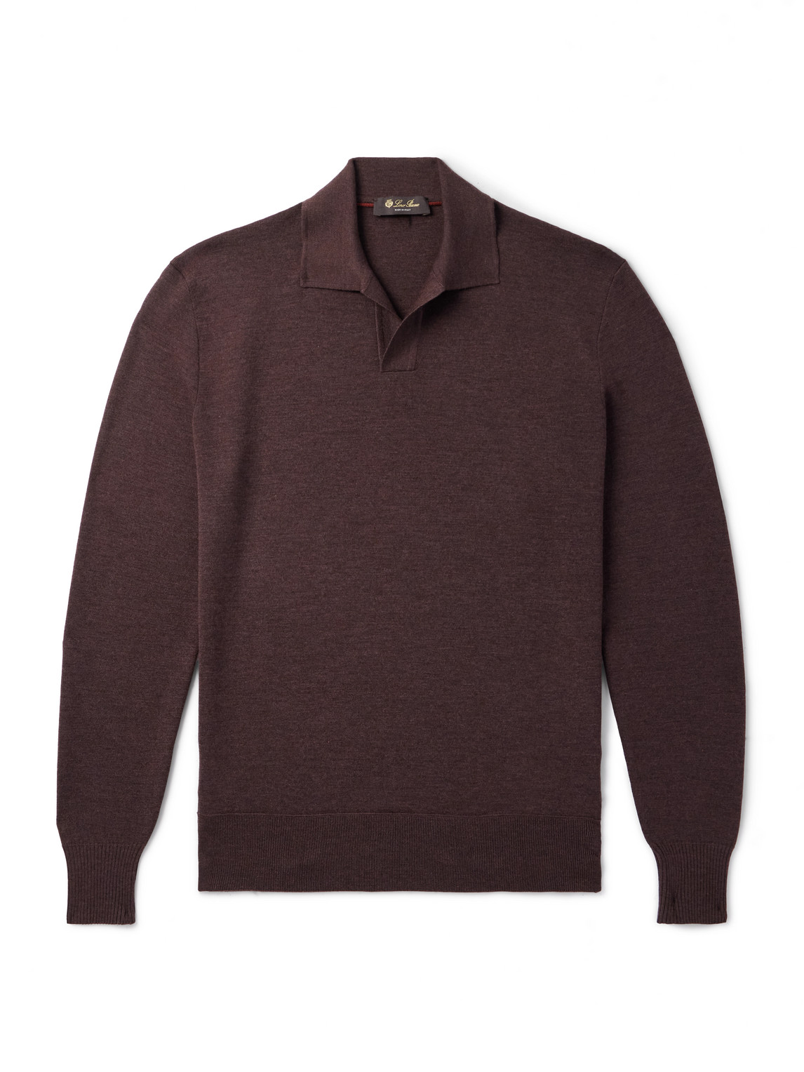 Loro Piana Aspen Virgin Wool Polo Shirt In Brown