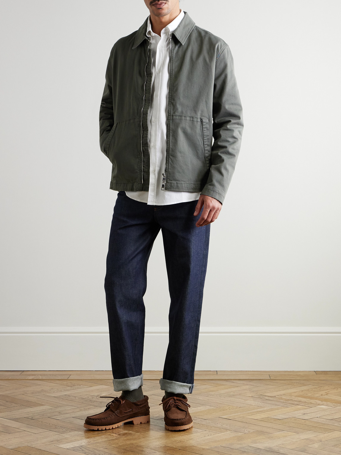 Button-Down Collar Cotton Oxford Shirt