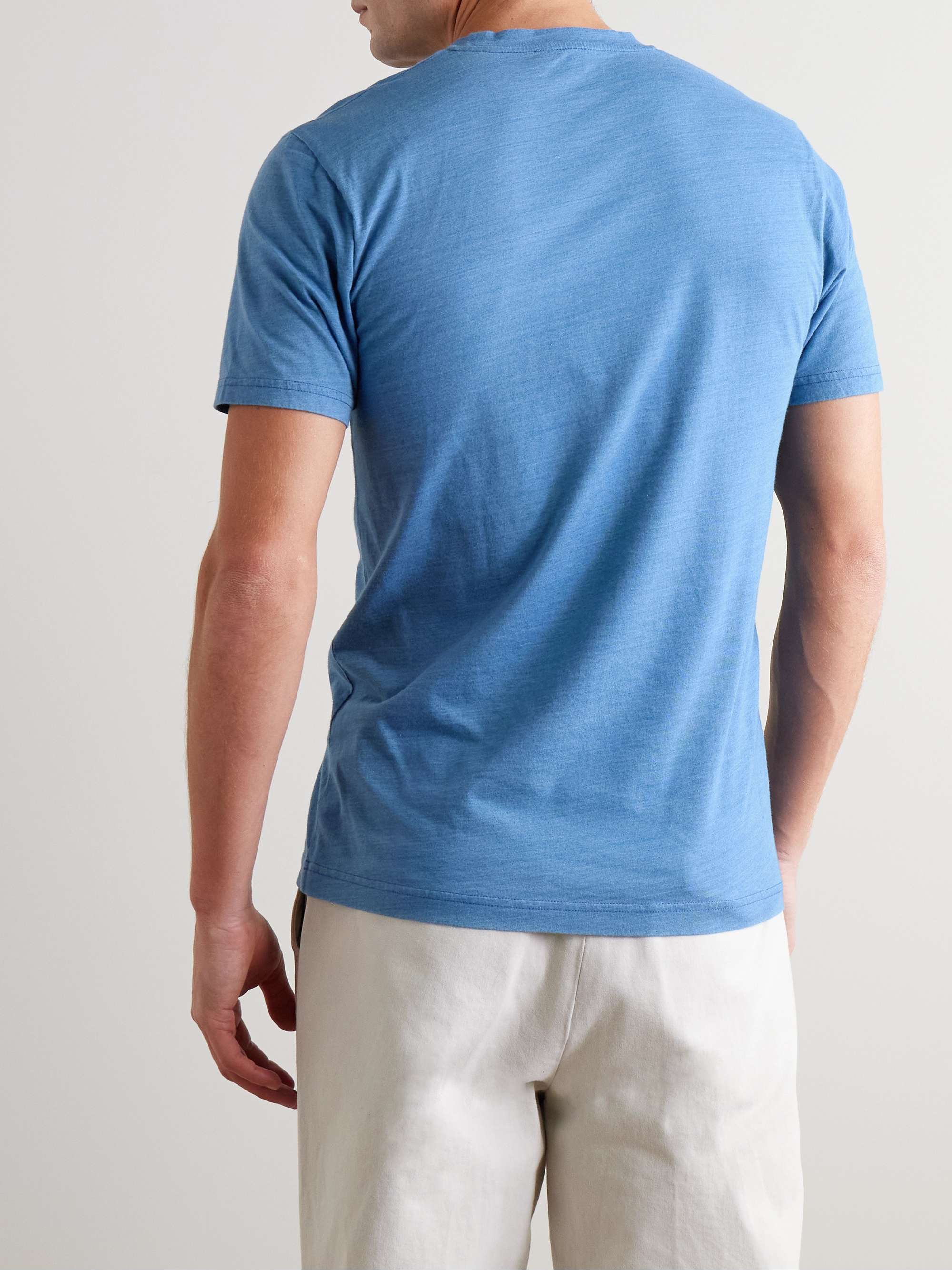 SUNSPEL Indigo-Dyed Organic Cotton-Jersey T-Shirt