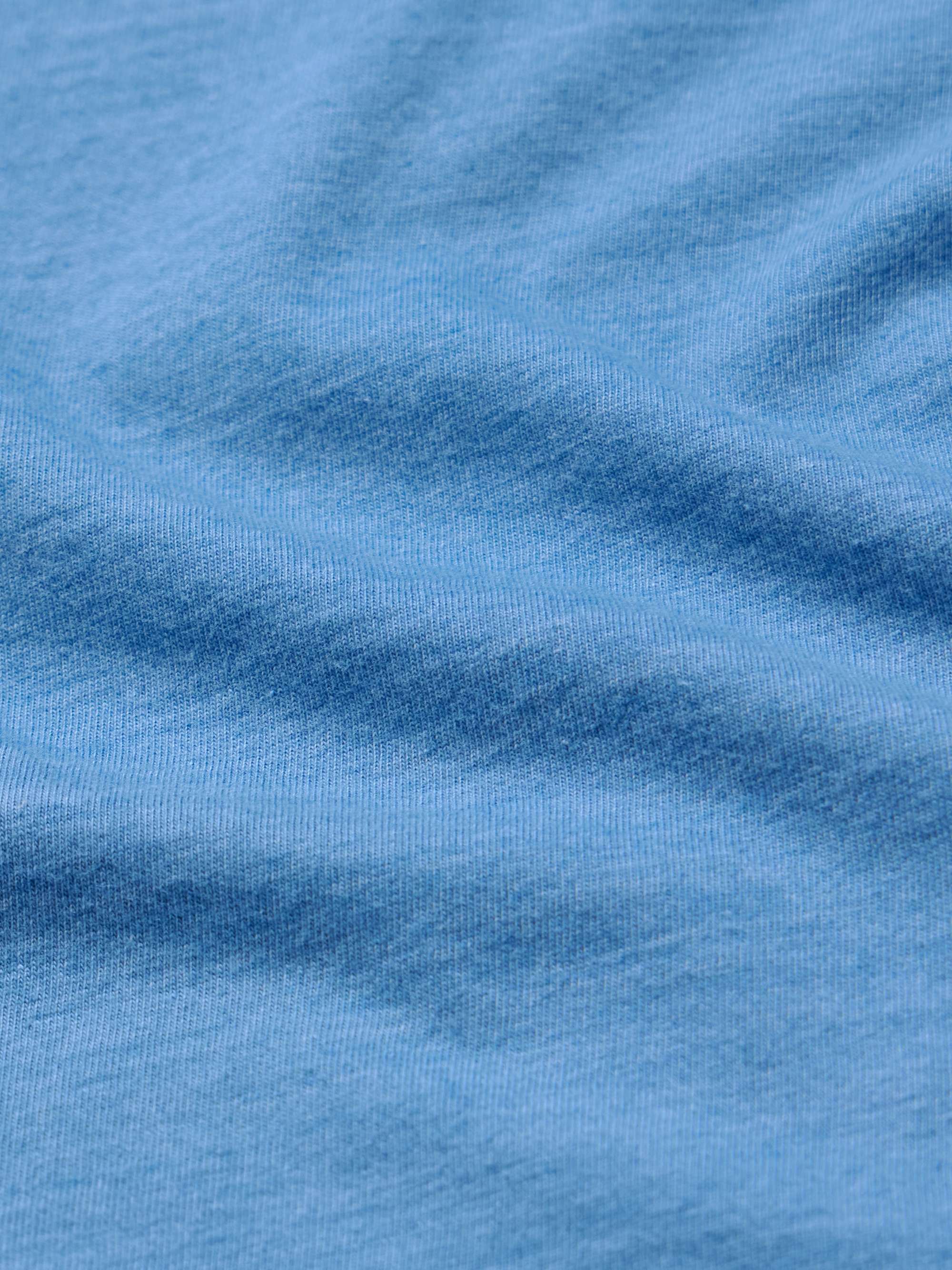 SUNSPEL Indigo-Dyed Organic Cotton-Jersey T-Shirt
