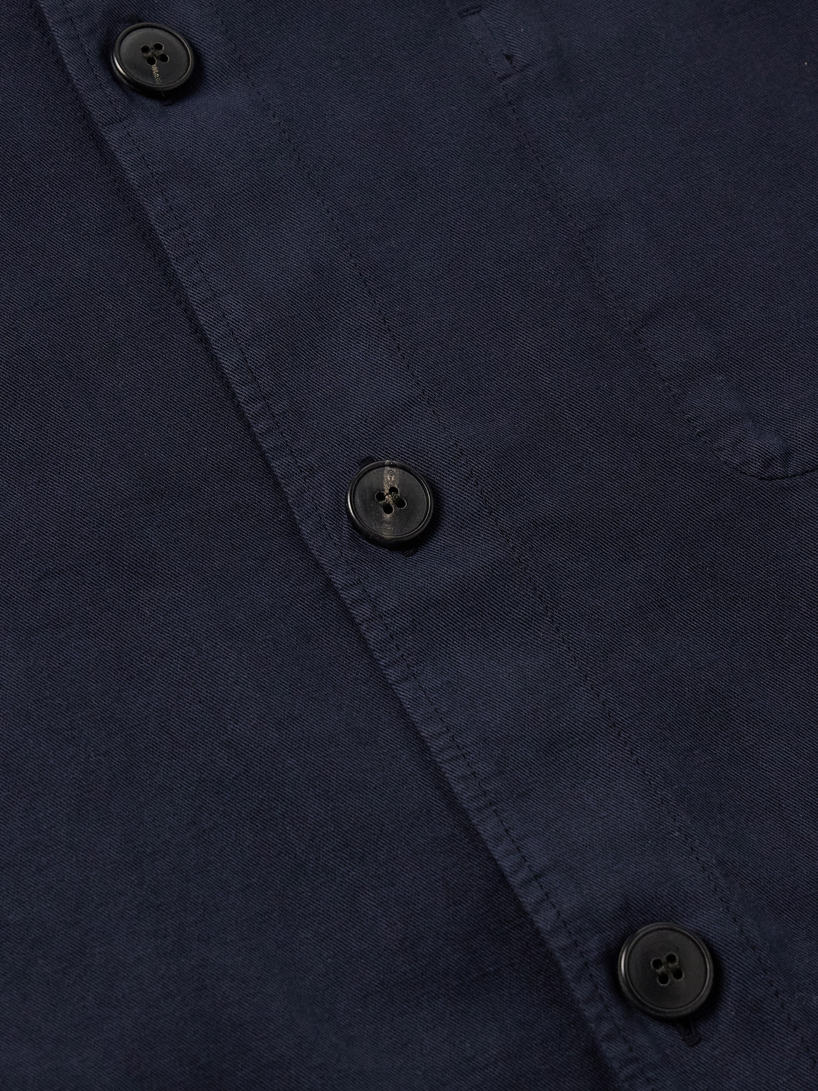 Sunspel Cotton-twill Jacket In Blue