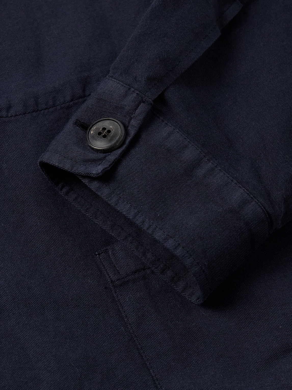Sunspel Cotton-twill Jacket In Blue