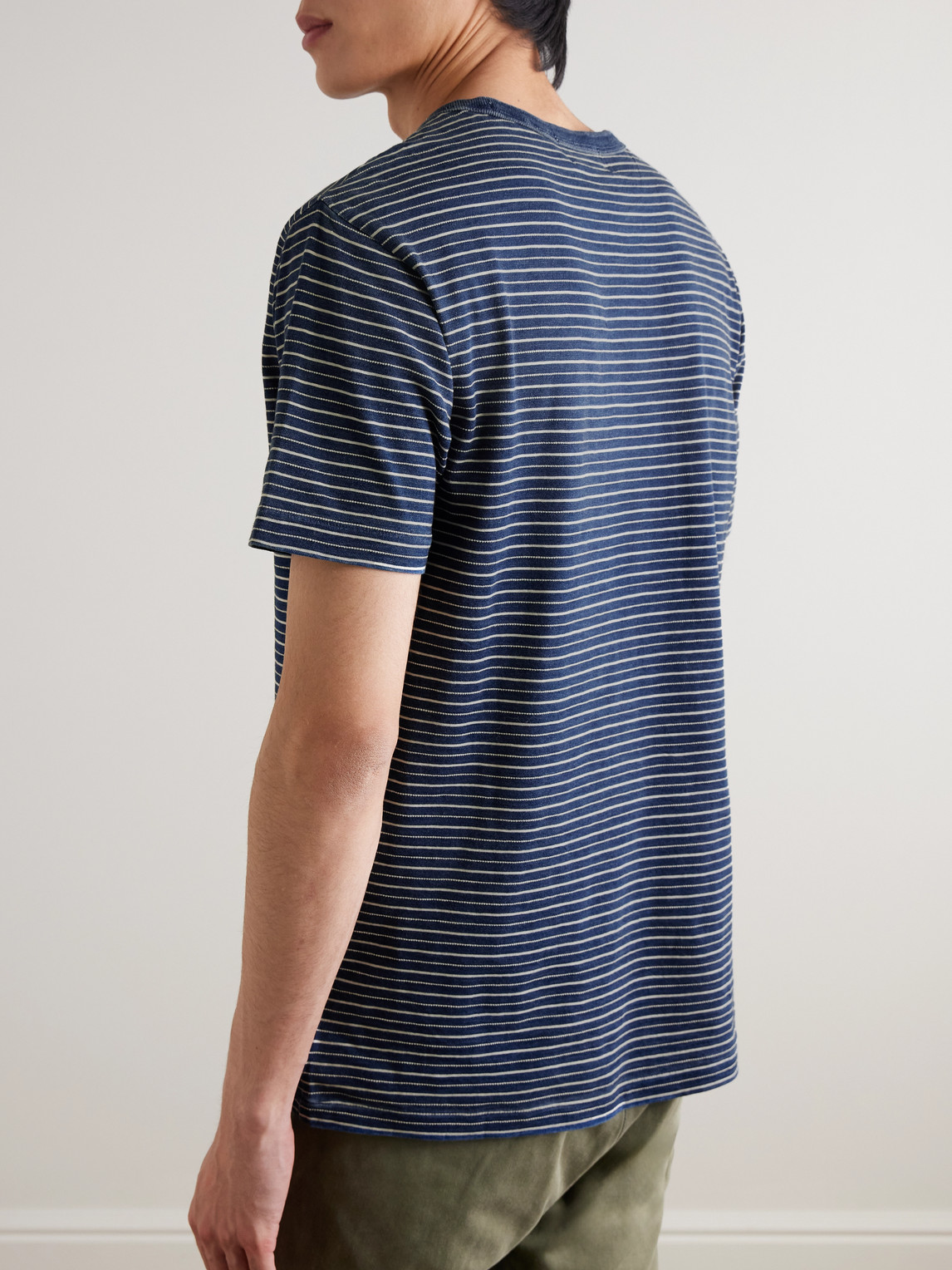 RRL - Striped Cotton-Jersey T-Shirt - Curated Menswear