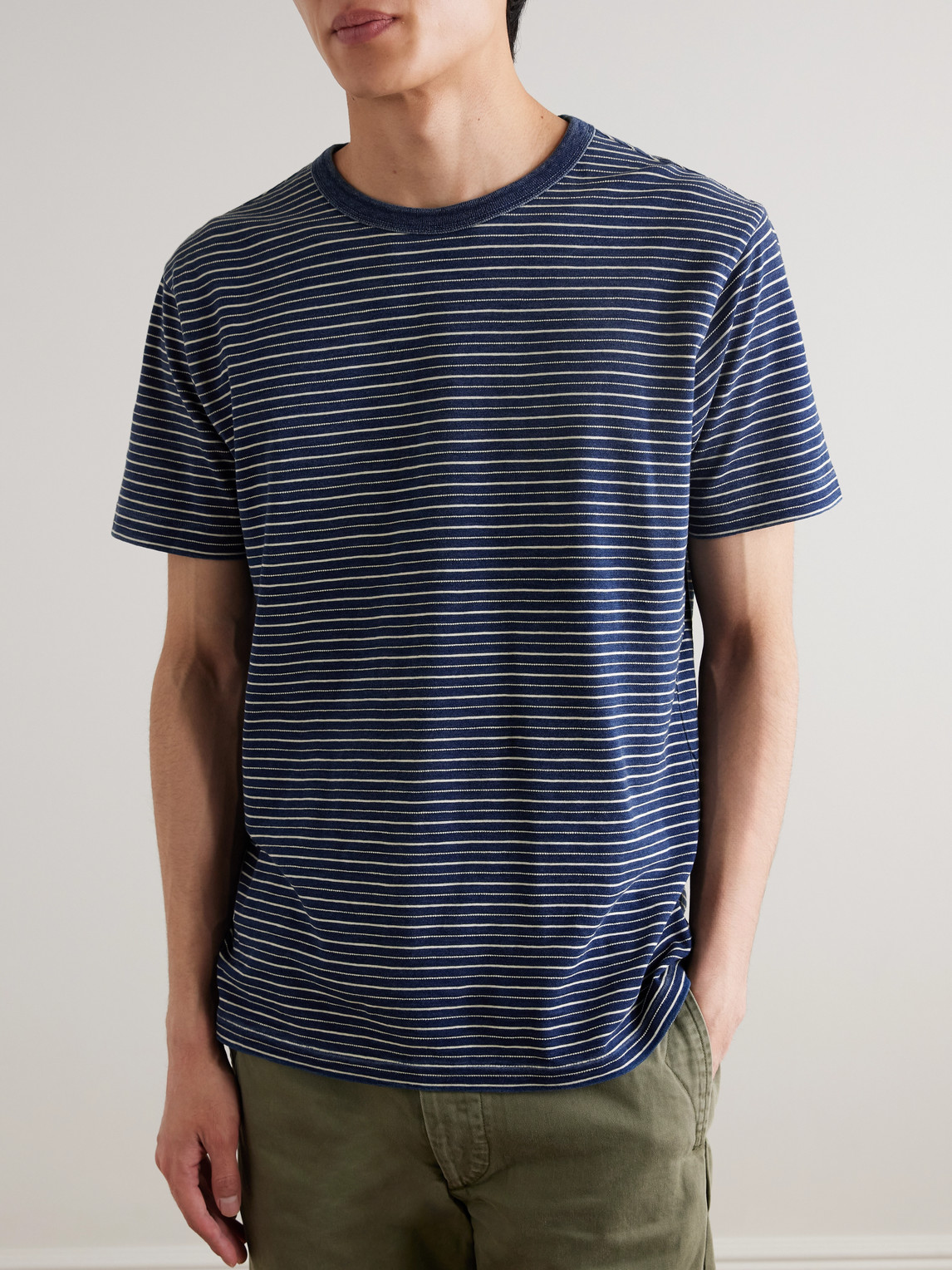 Striped Cotton-Jersey T-Shirt