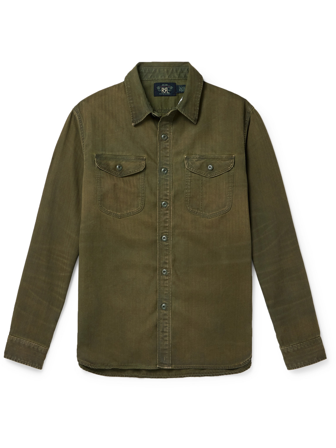 Rrl Lapel Long-sleeved Casual Jacket In Green